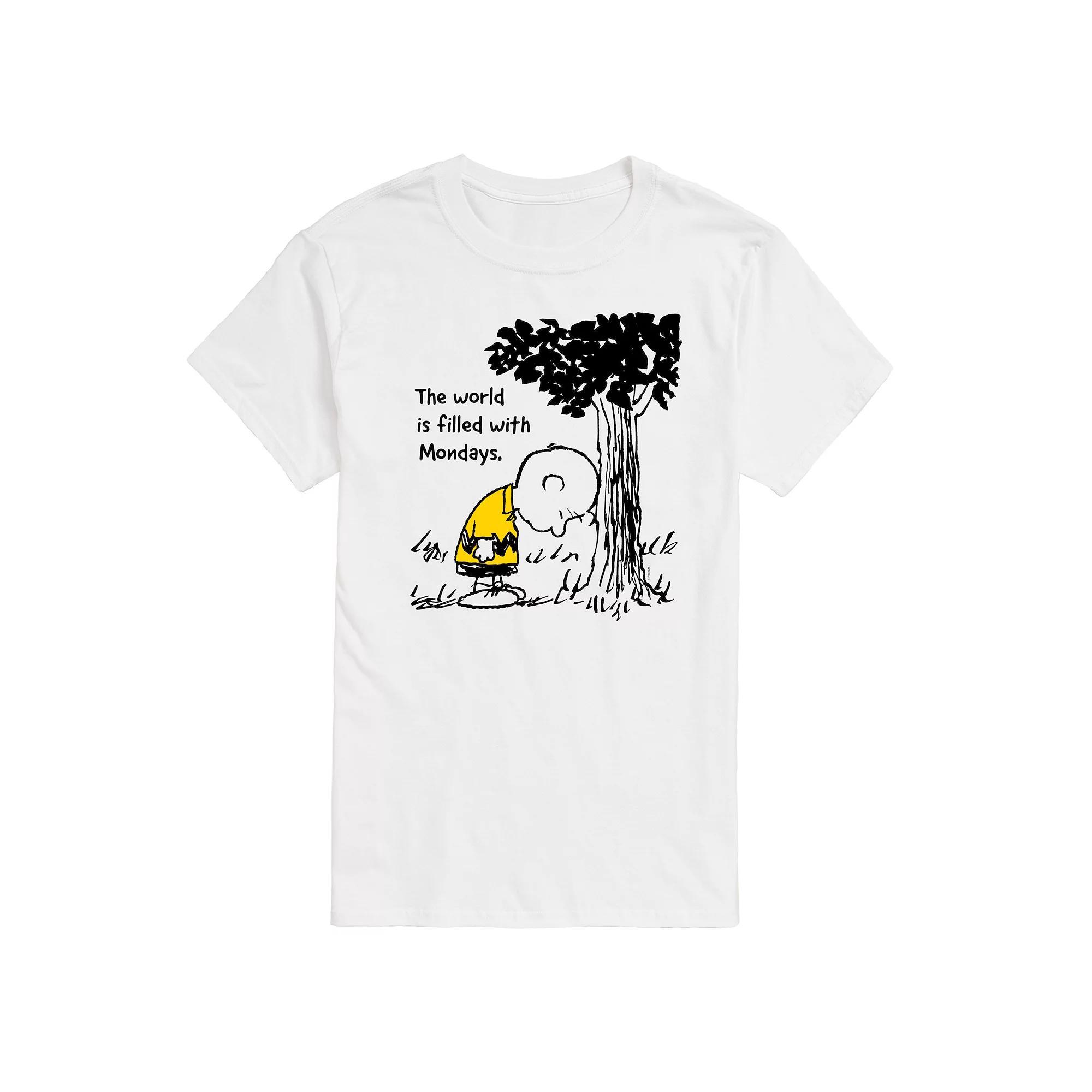 Big & Tall Peanuts World Filled With Mondays Graphic Tee, Men's,  Product Image