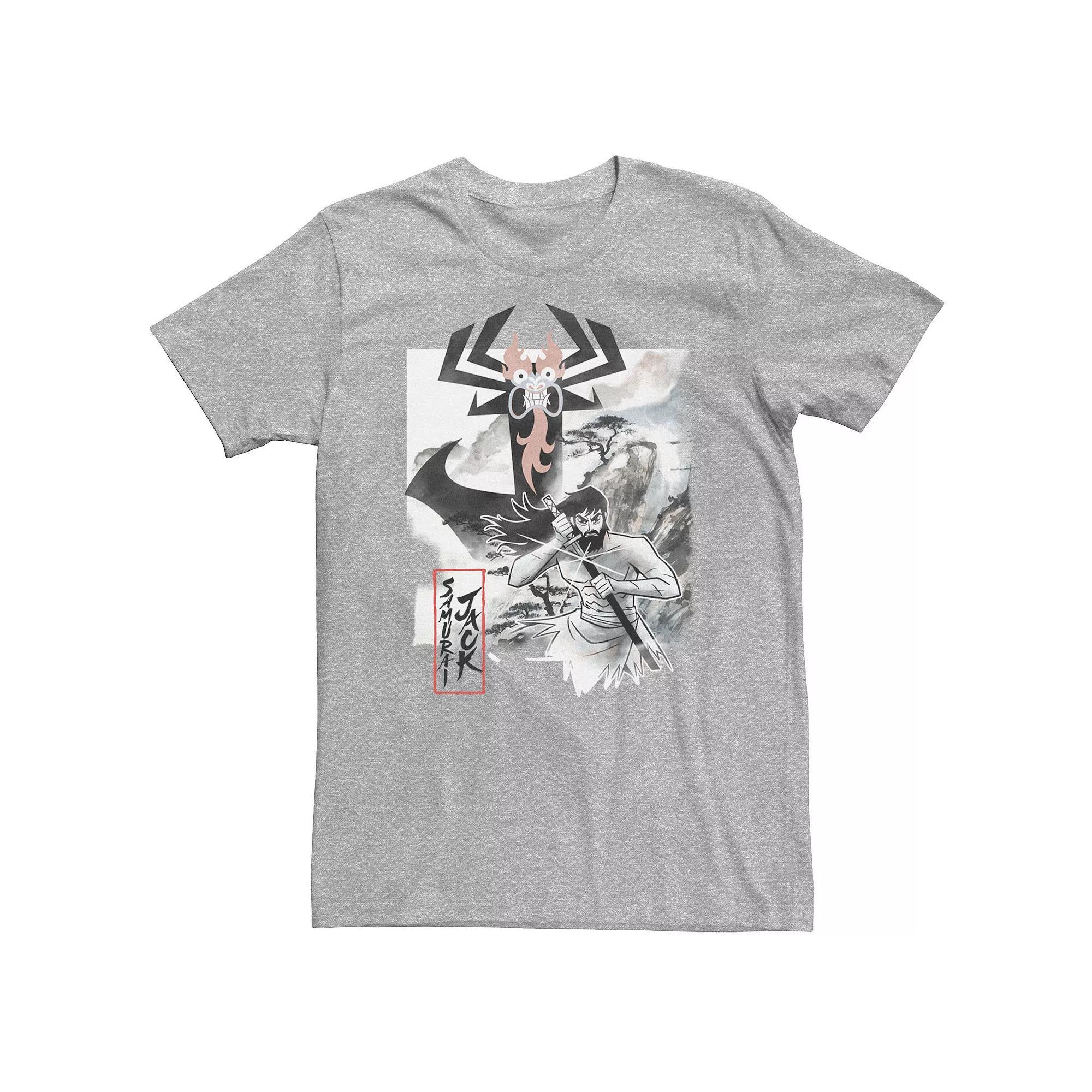 Big & Tall Cartoon Network Samurai Jack Aku Water Color Paint Sketch Tee, Men's,  Product Image