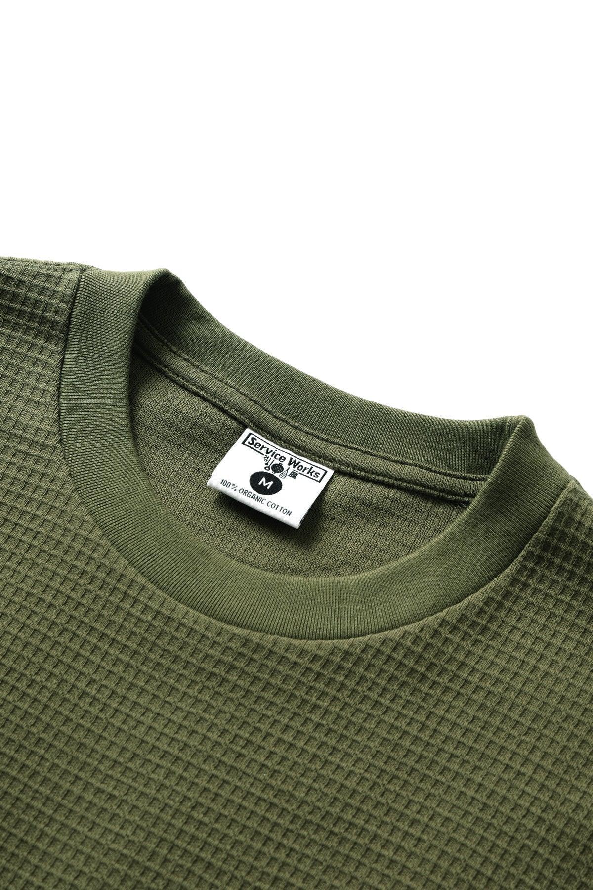 Waffle Pocket Tee - Olive Product Image
