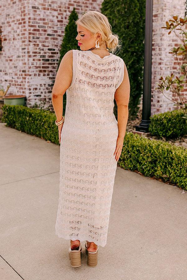 Beach Bungalow Crochet Maxi Dress Curves Product Image