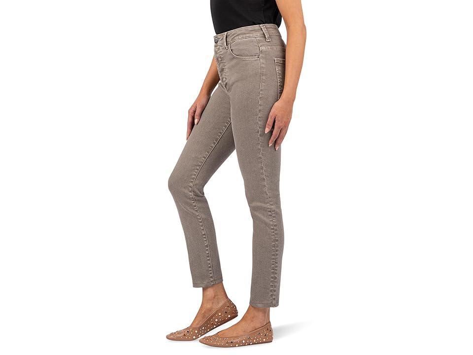 KUT from the Kloth Charlize High Rise Cigarette Leg With Regular Hem (Pebble) Women's Jeans Product Image