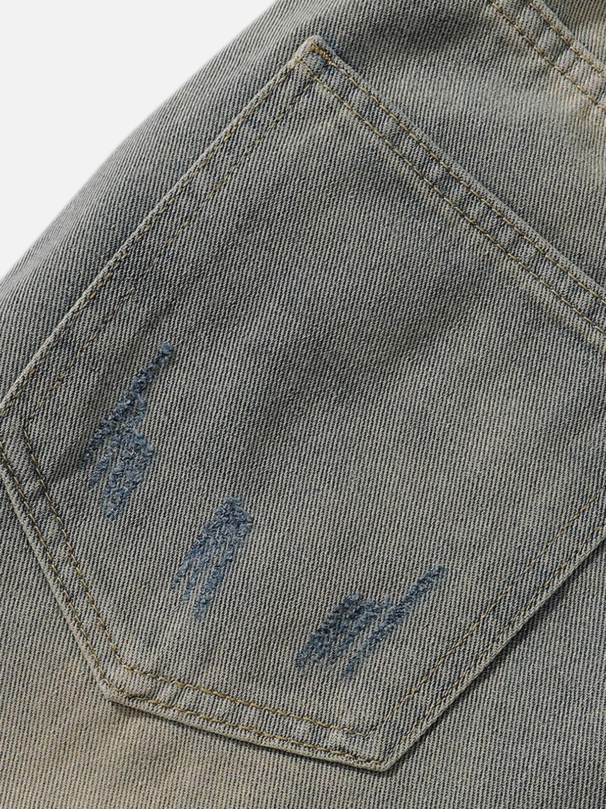 Aelfric Eden Washed Distressed Longline Jorts Product Image