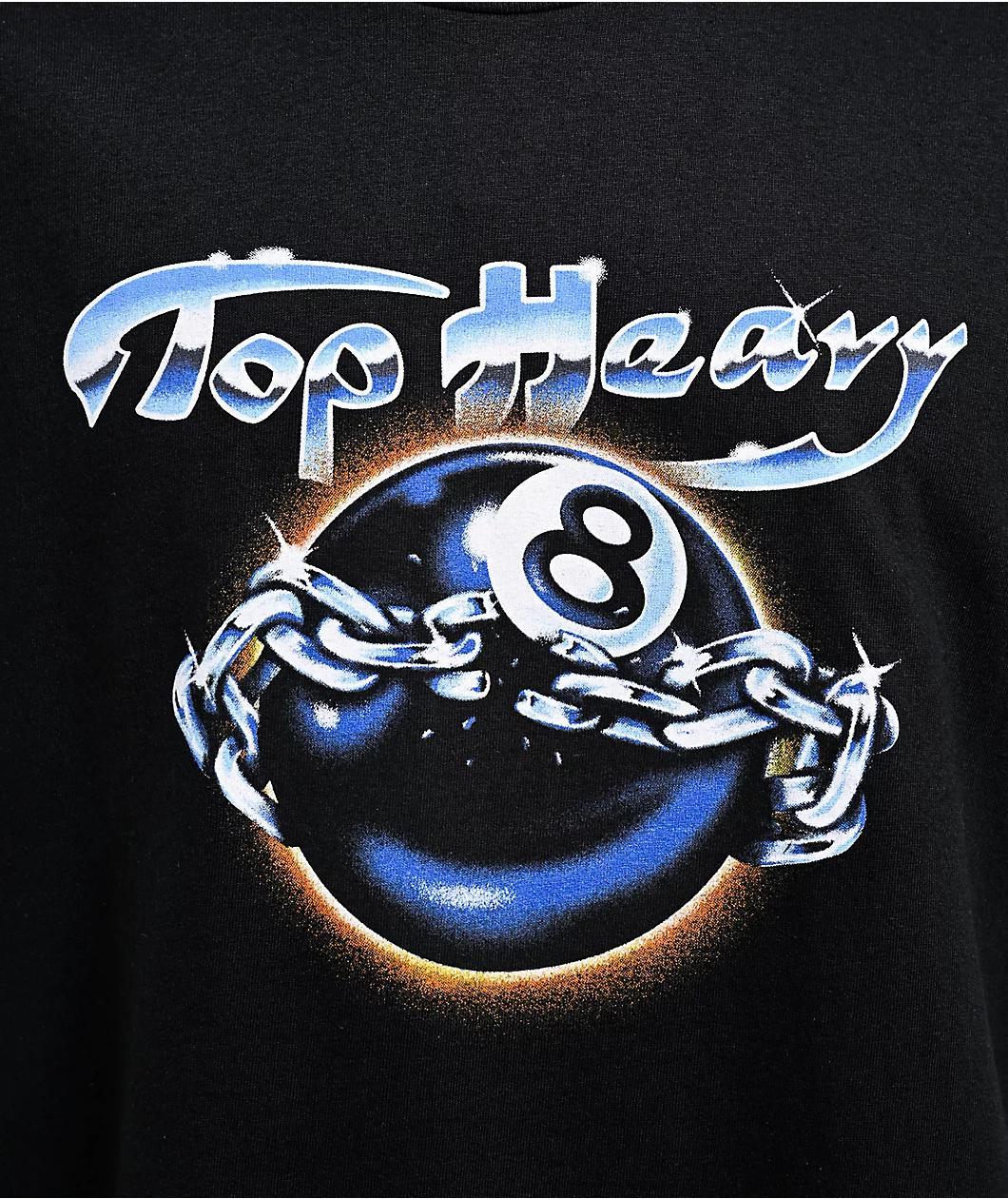 Top Heavy 8 Balled Black T-Shirt Product Image