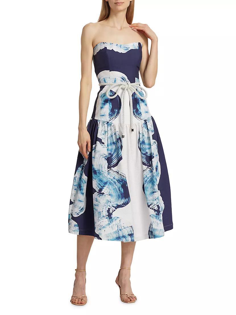 Adelaida Wave Strapless Midi-Dress Product Image