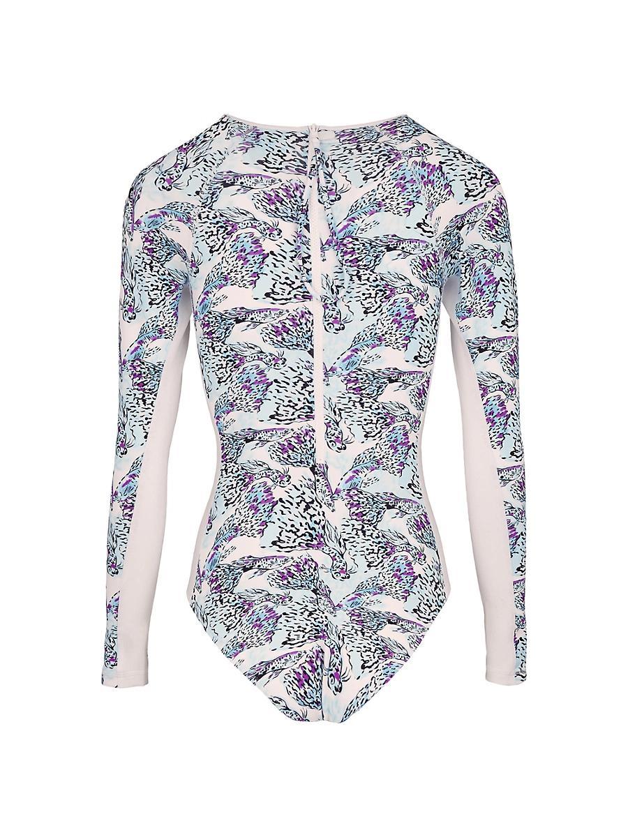 Womens Lexya Fish-Print Neoprene Rashguard Product Image