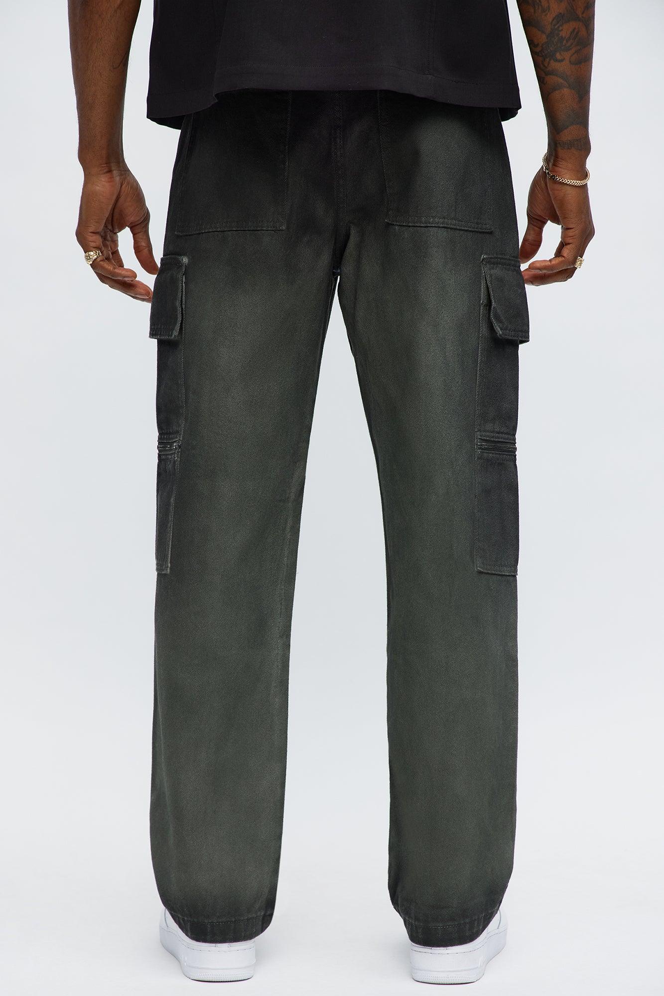 Relaxed Straight Stop Playing Games Jeans - Olive Male Product Image