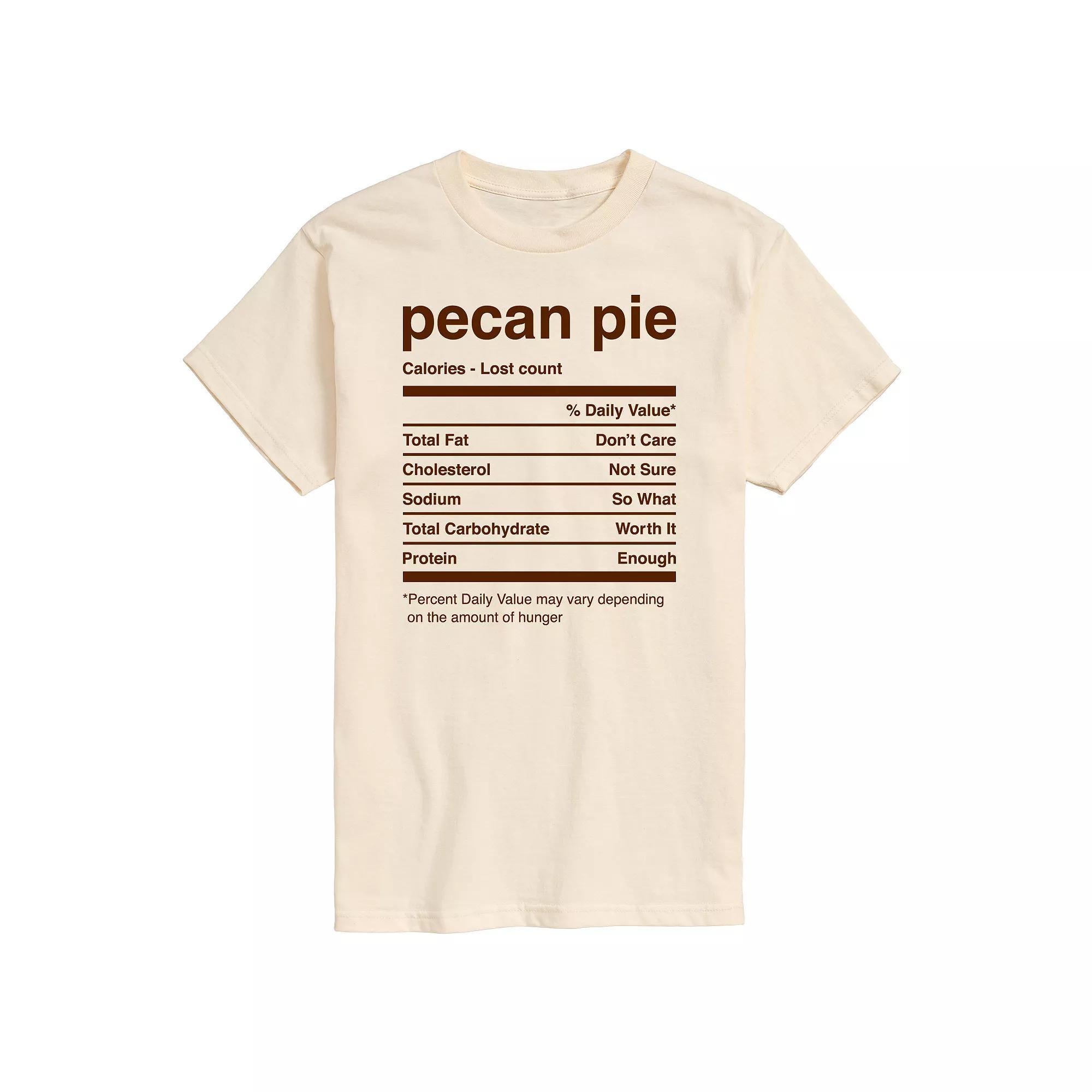 Men's Pecan Pie Nutritional Facts Graphic Tee,  Product Image