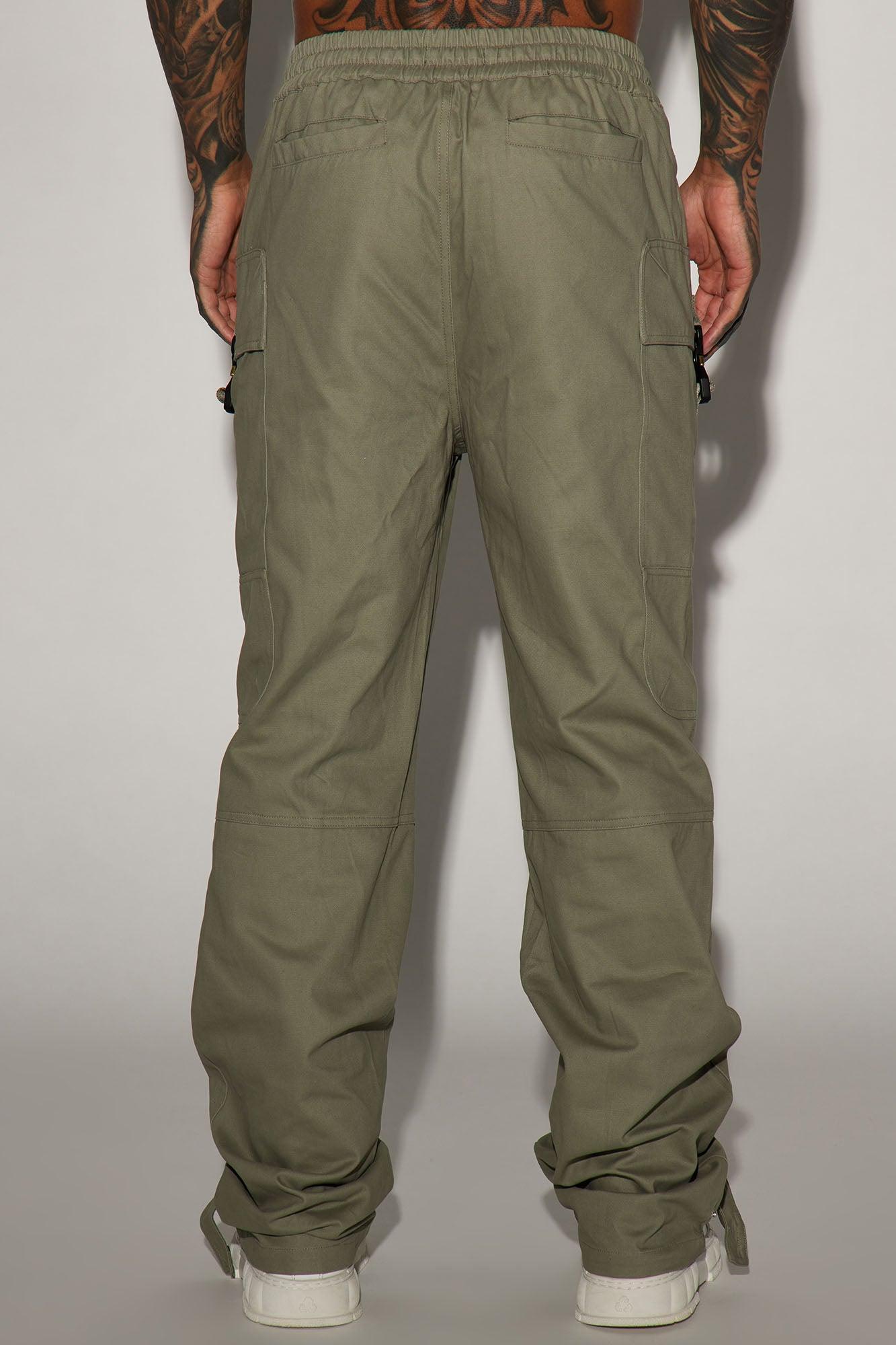 Perfection Is Perfected Utility Straight Cargo Pants - Olive Product Image
