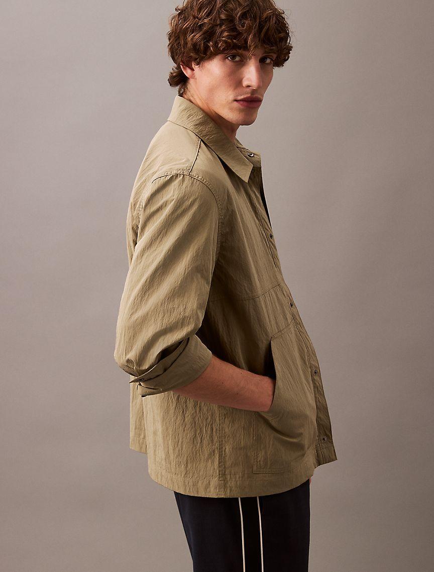 Nylon Blend Classic Shirt Jacket Product Image