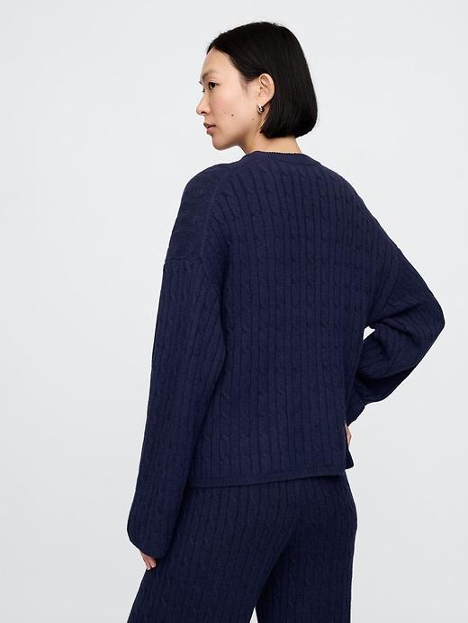 CashSoft Cable-Knit Sweater Product Image