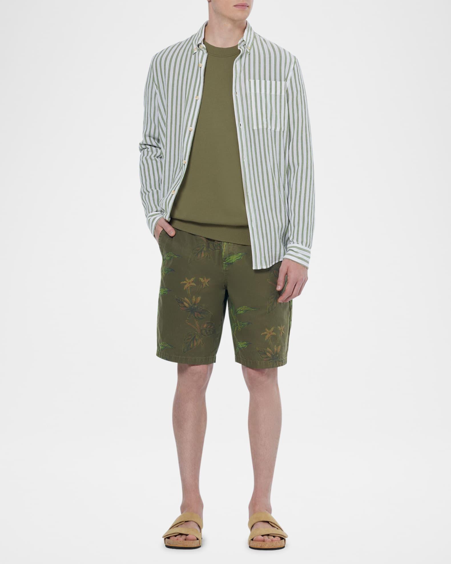 Men's Printed Cotton Relaxed-Fit Shorts Product Image