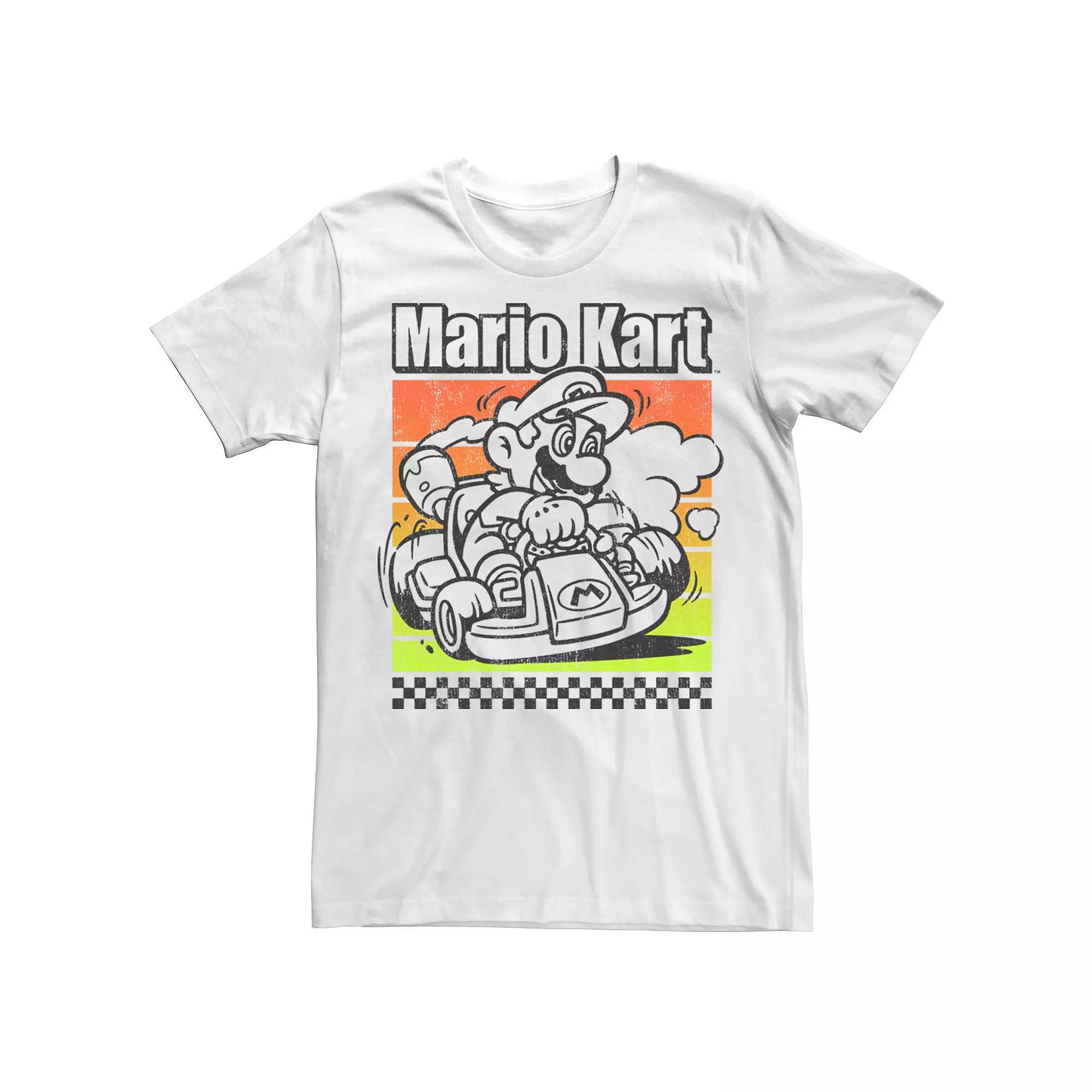 Men's Mario Kart Color Pop Poster Tee,  Product Image