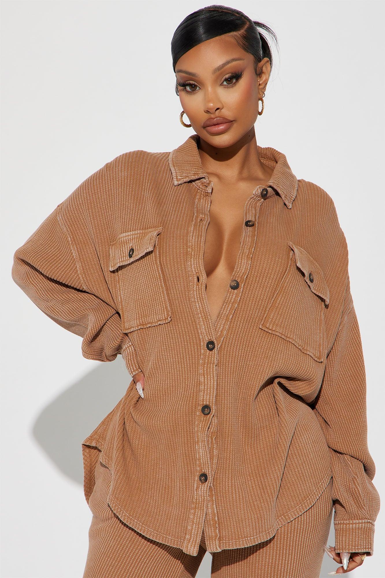 Kaylah Thermal Pant Set - Brown Product Image