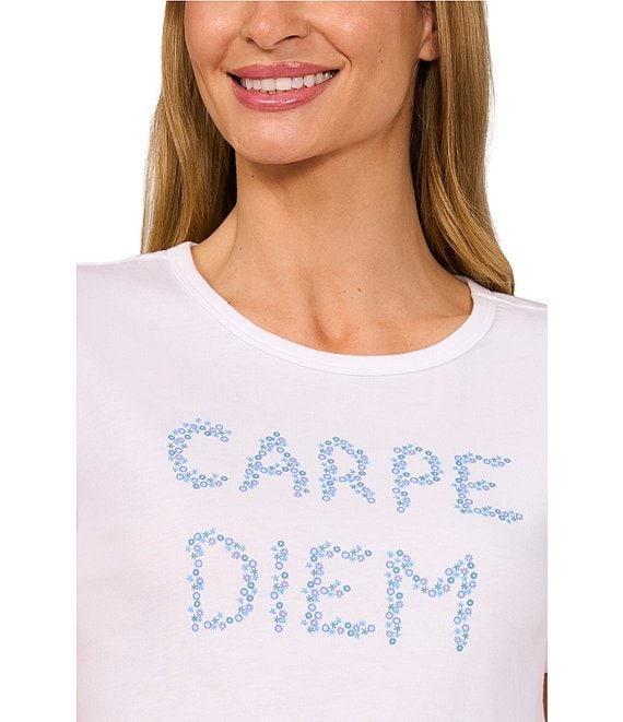 CeCe Knit Crew Neck Short Sleeve Graphic Tee Product Image