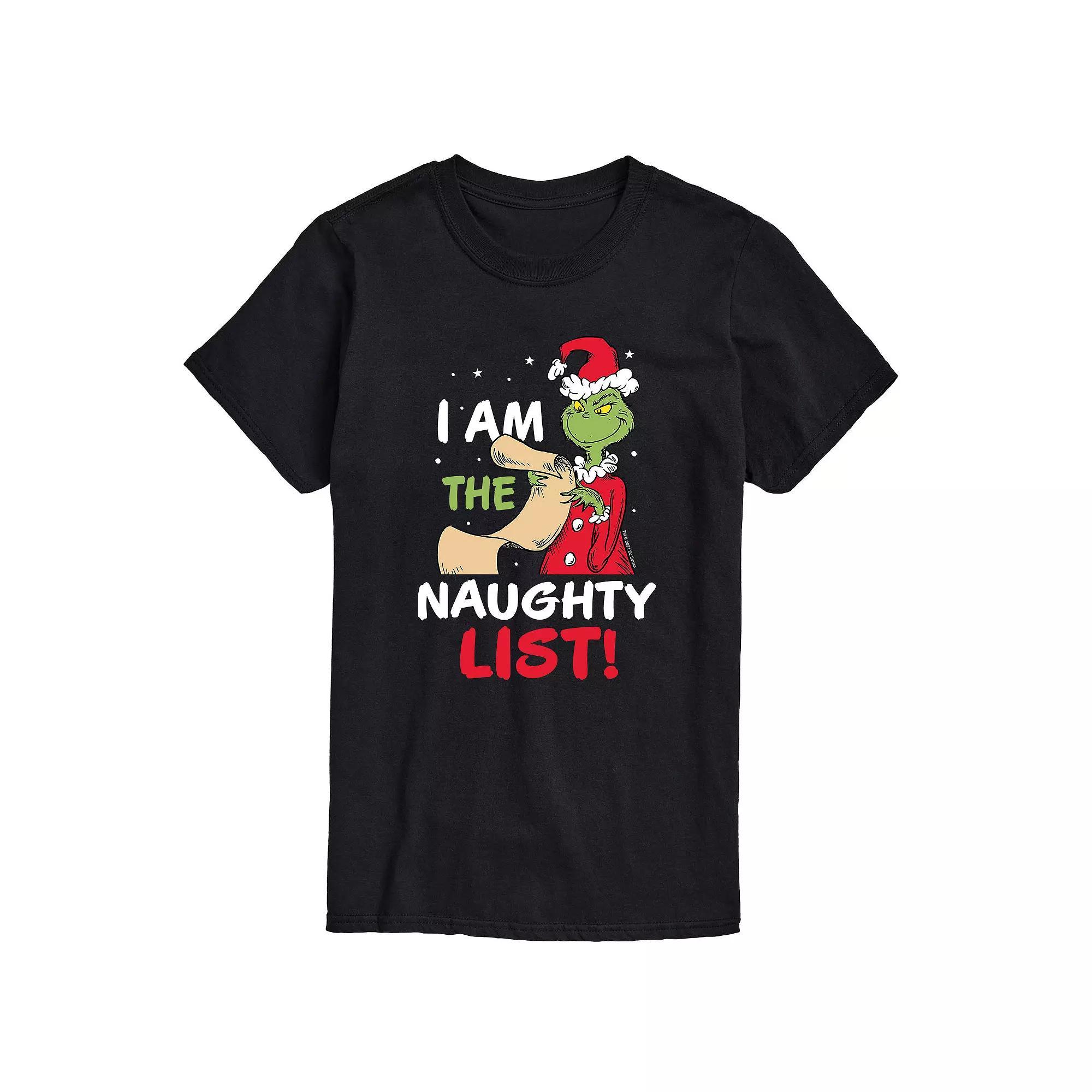 Big & Tall I Am The The Naughty List Tee, Men's, Size: 5XB, Black Product Image