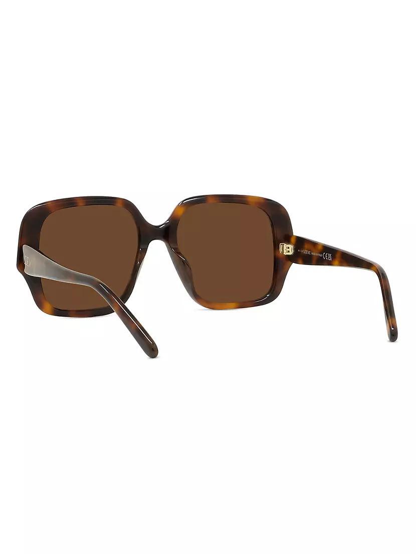 Womens Havana 54MM Square Sunglasses Product Image