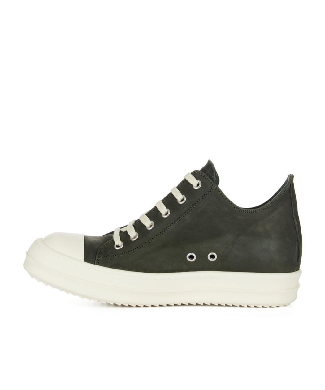 RICK OWENS Round Head Low-cut Casual Shoes In White Product Image