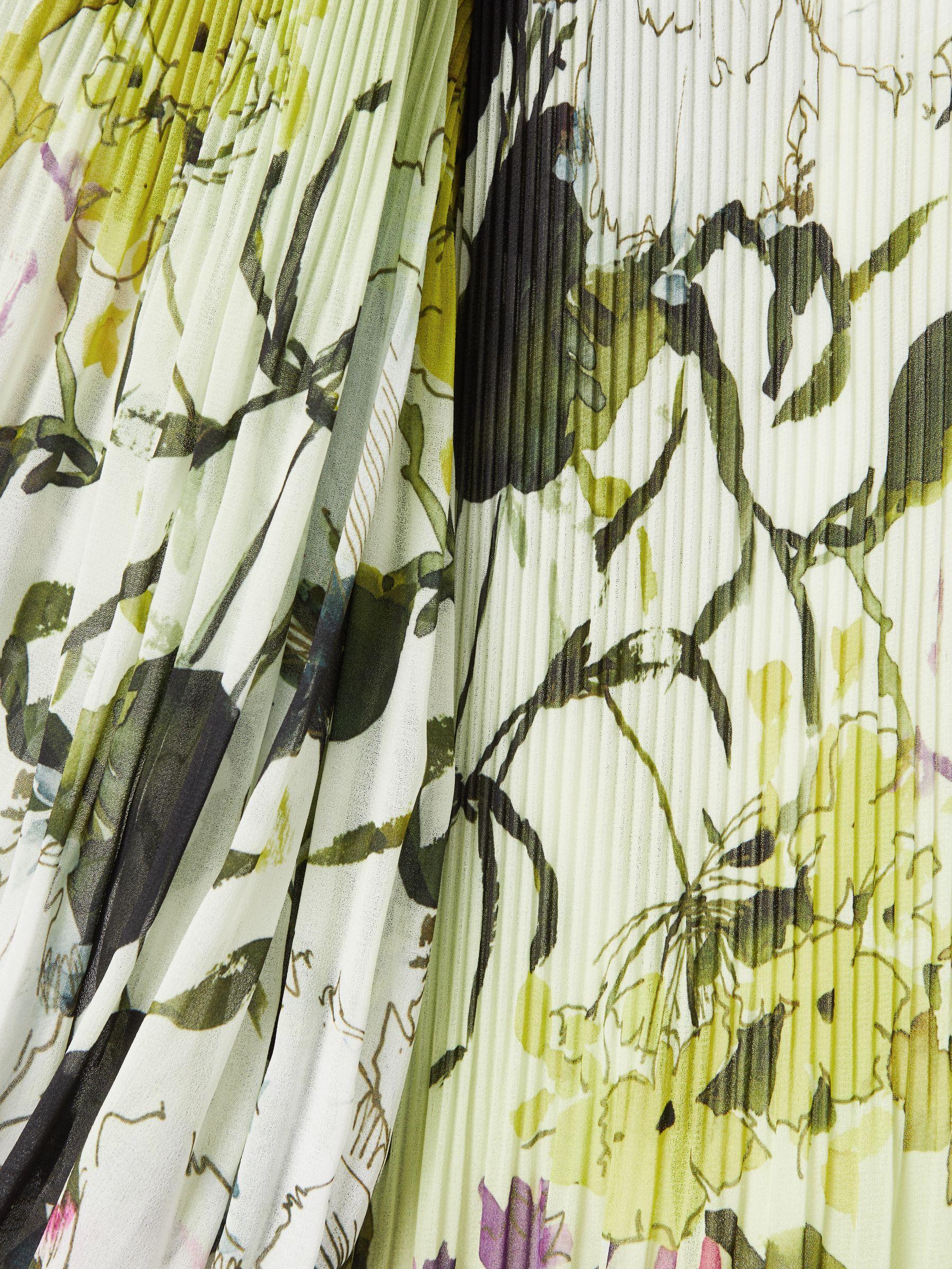 Florere Printed Blouson Sleeve Midi Dress in Multi Product Image