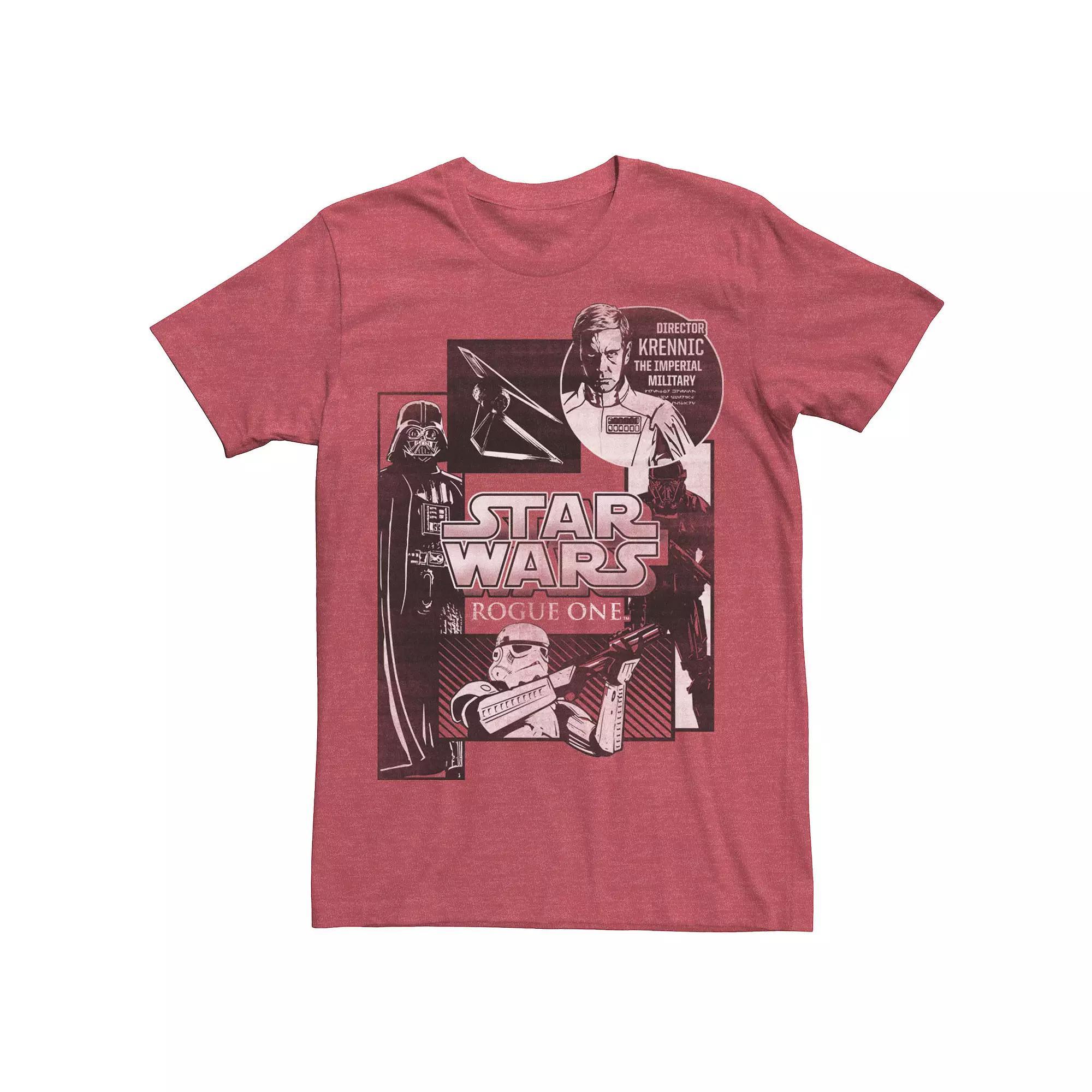 Men's Star Wars Villain Panels Tee, Size: Small, Red Grey Product Image