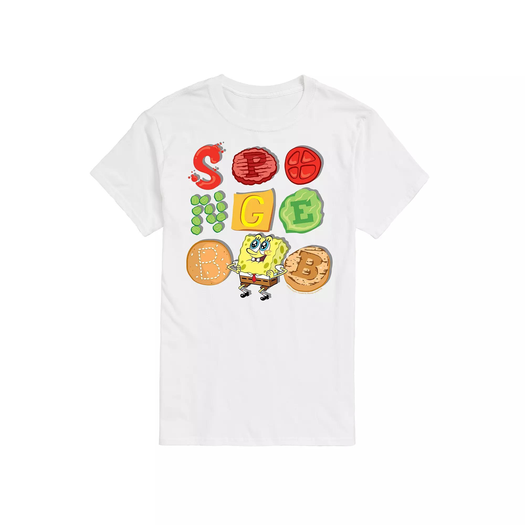 Big & Tall SpongeBob SquarePants Krabby Patty Contents Graphic Tee, Men's, Size: 5XB, White Product Image