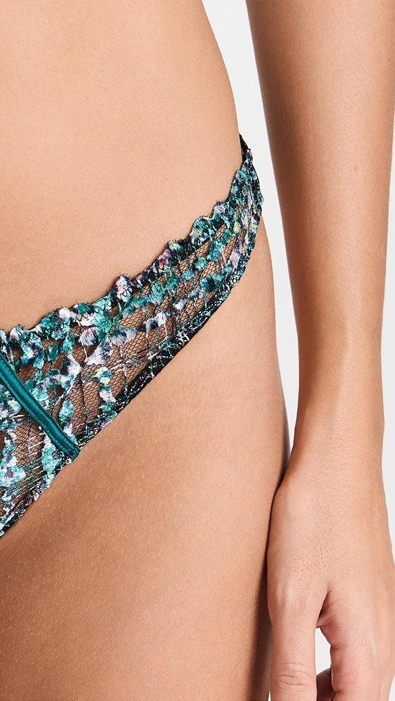 Fleur du Mal Gabrielle Embroidery Thong | Shopbop Product Image