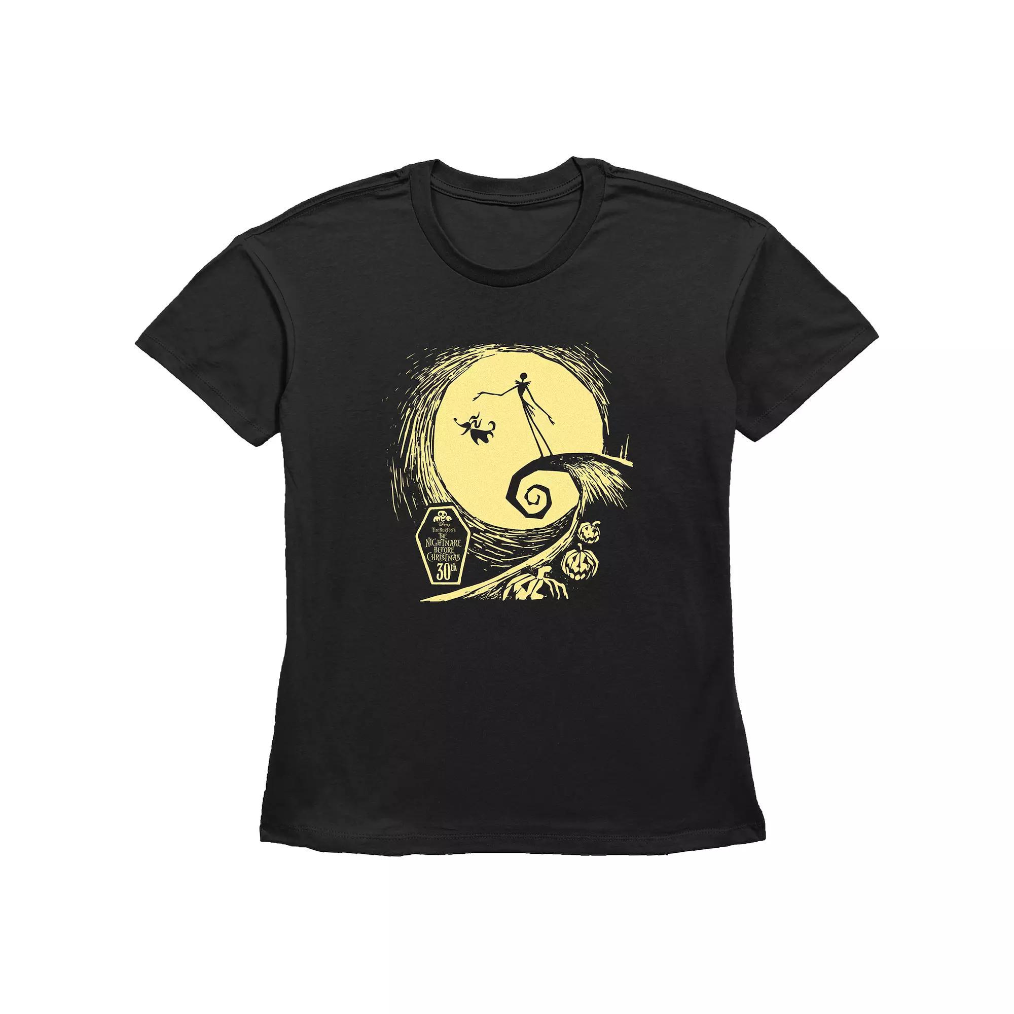 Disney's The Nightmare Before Christmas Jack Skellington Spiral Hill Women's Graphic Tee,  Product Image