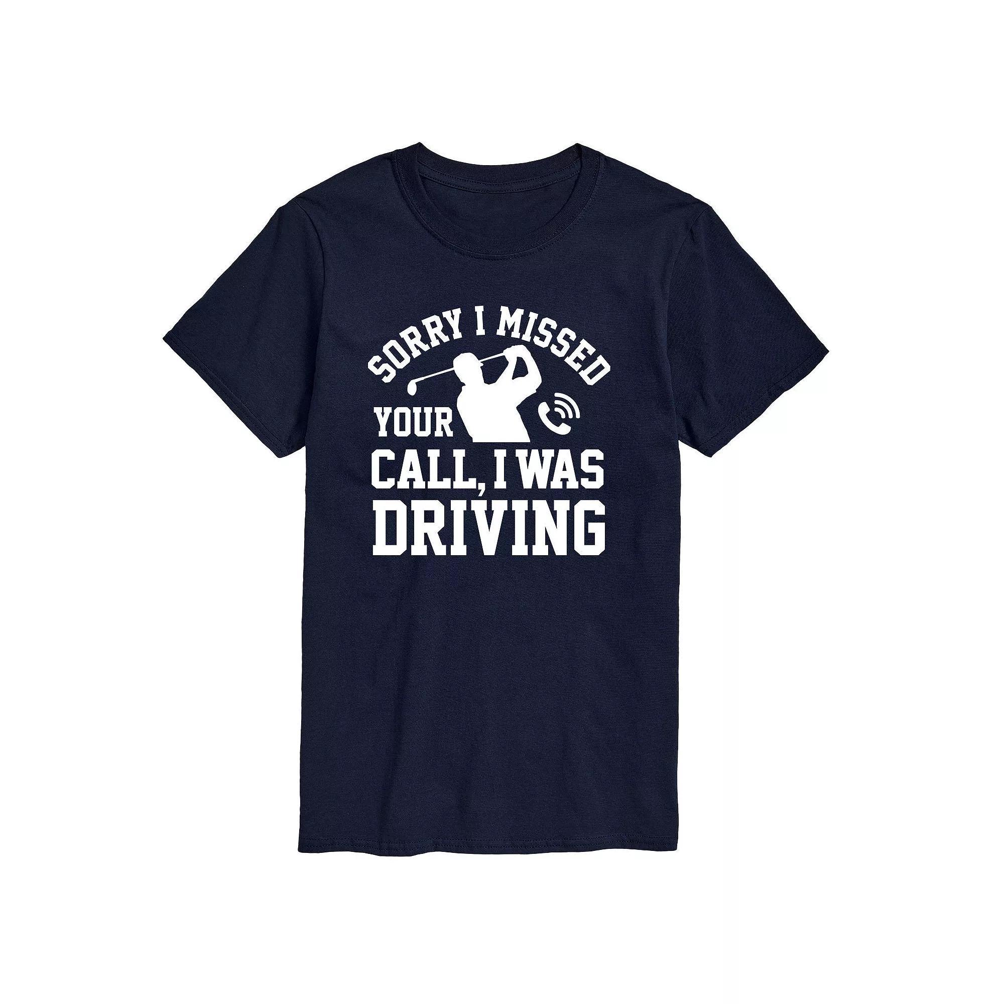 Men's Sorry Missed Call Driving Golf Graphic Tee, Size: XS, Blue Product Image