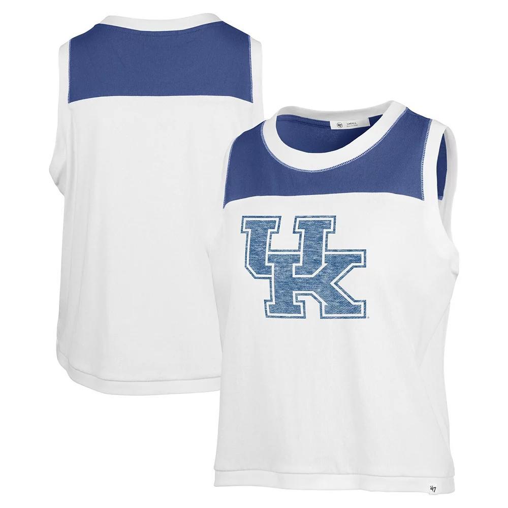 Women's '47 White Kentucky Wildcats Premier Zoey Waist Length Tank Top, Size: Medium Product Image