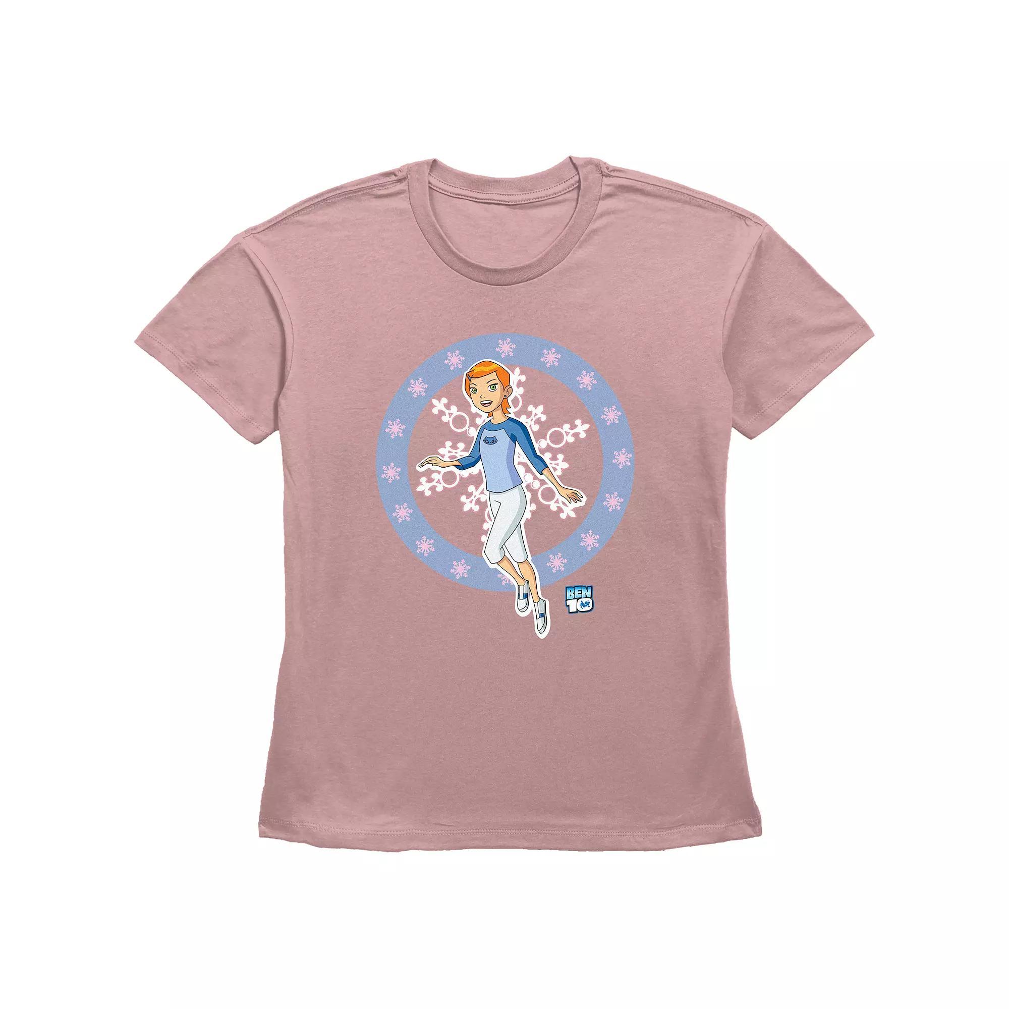Women's Ben 10 Gwen Snowflakes Graphic Tee,  Product Image