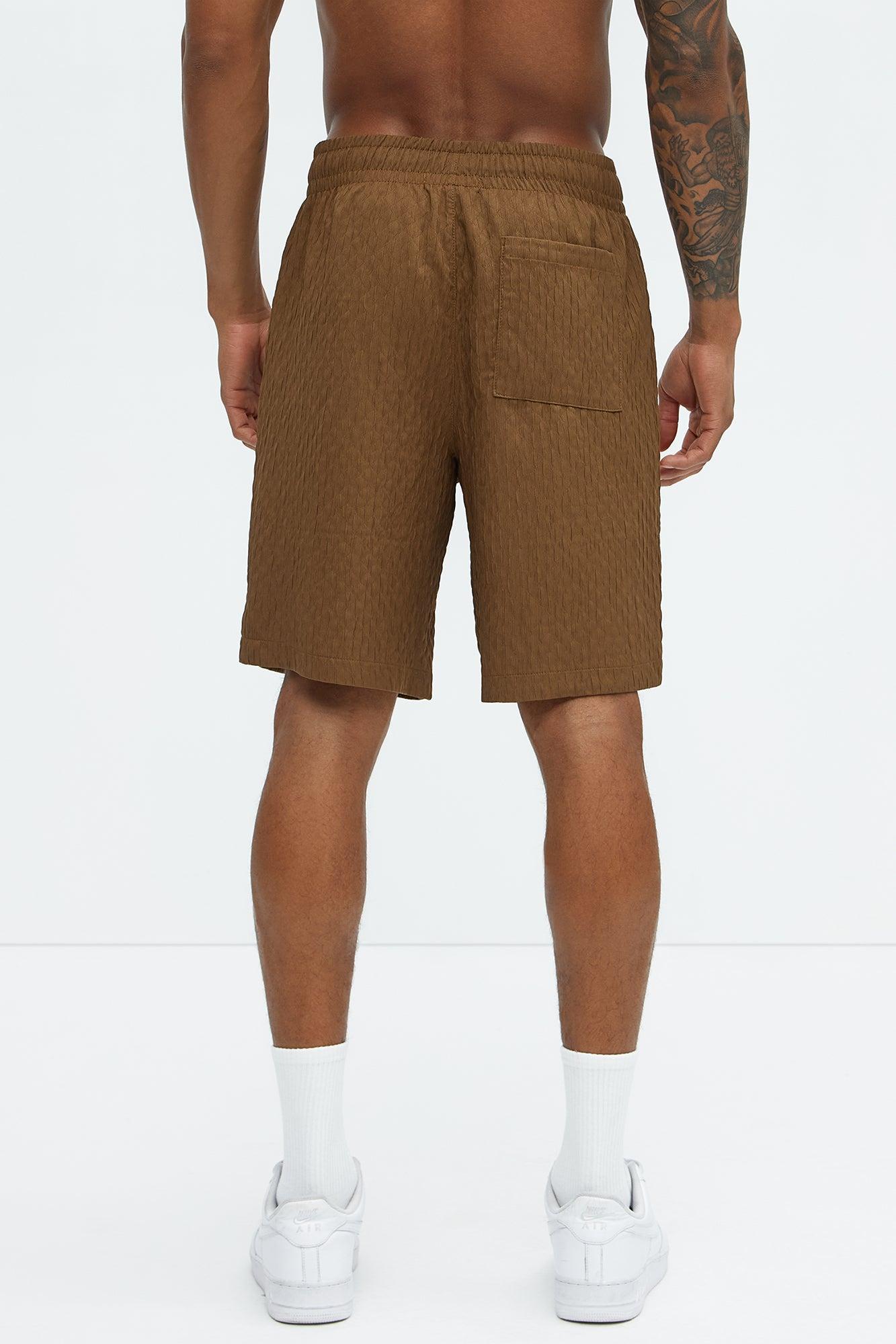 Mounce Textured Shorts - Brown Product Image