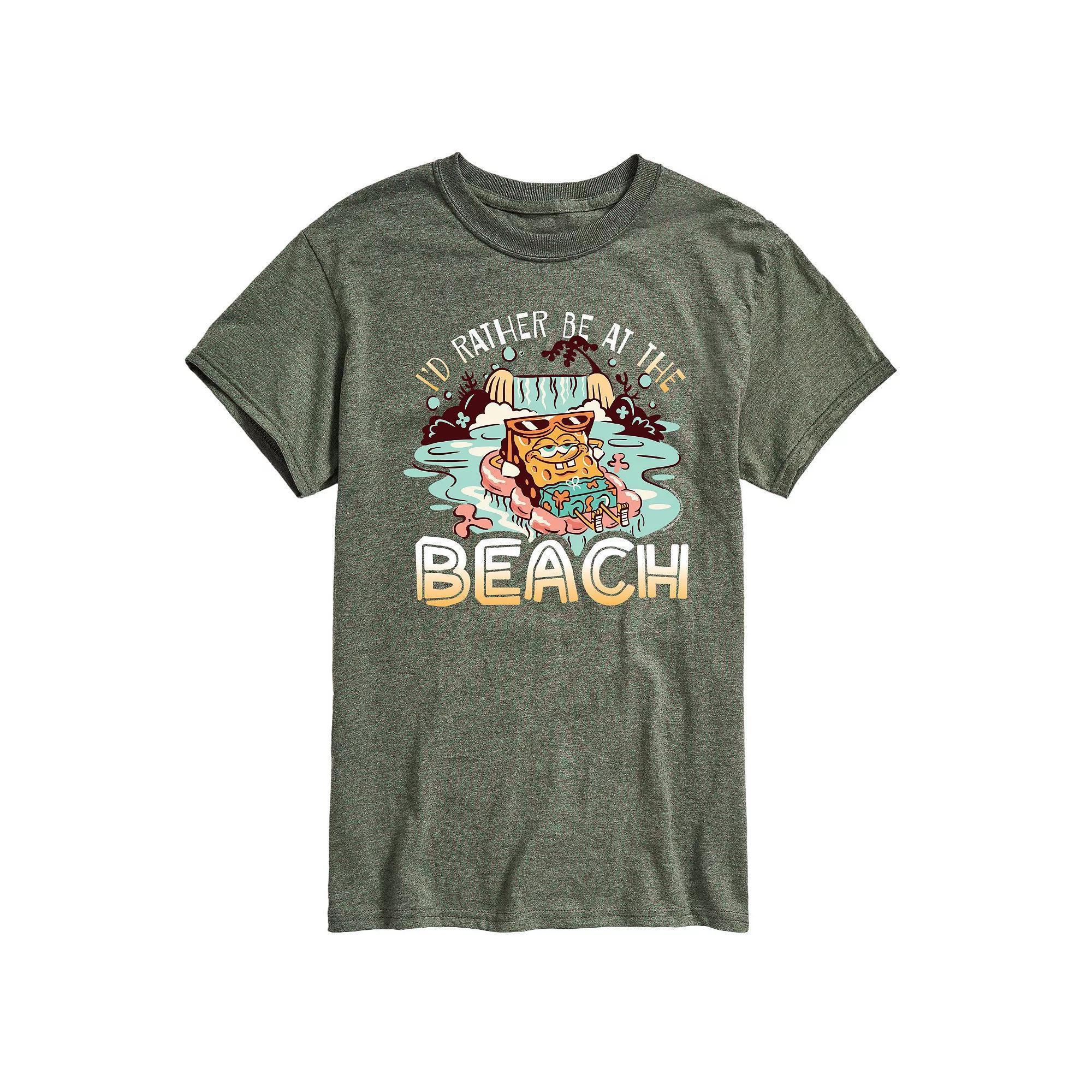 Men's SpongeBob SquarePants Beach Graphic Tee,  Product Image