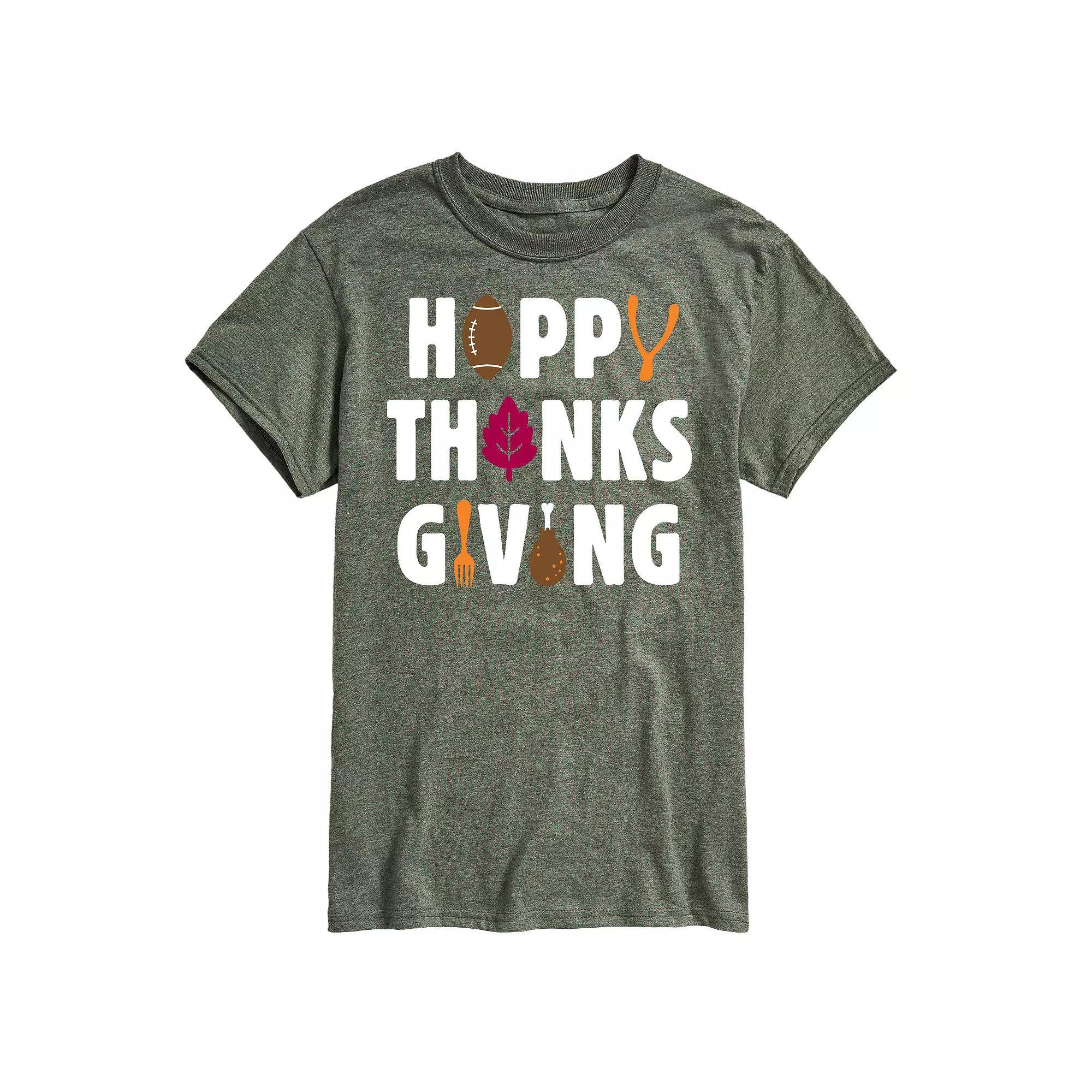 Men's Happy Thanksgiving Icons Graphic Tee,  Product Image