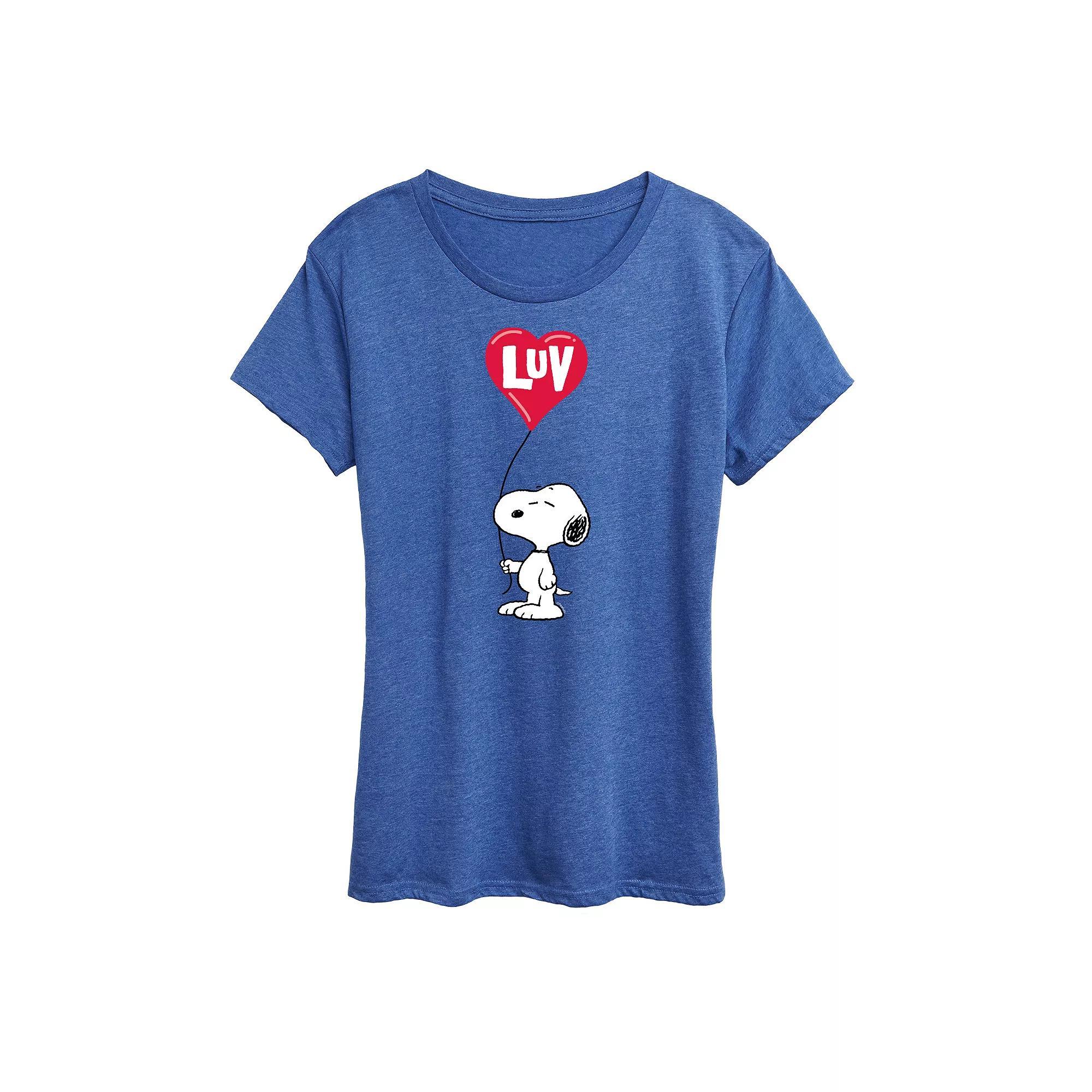 Women's Peanuts Snoopy Luv Graphic Tee,  Product Image