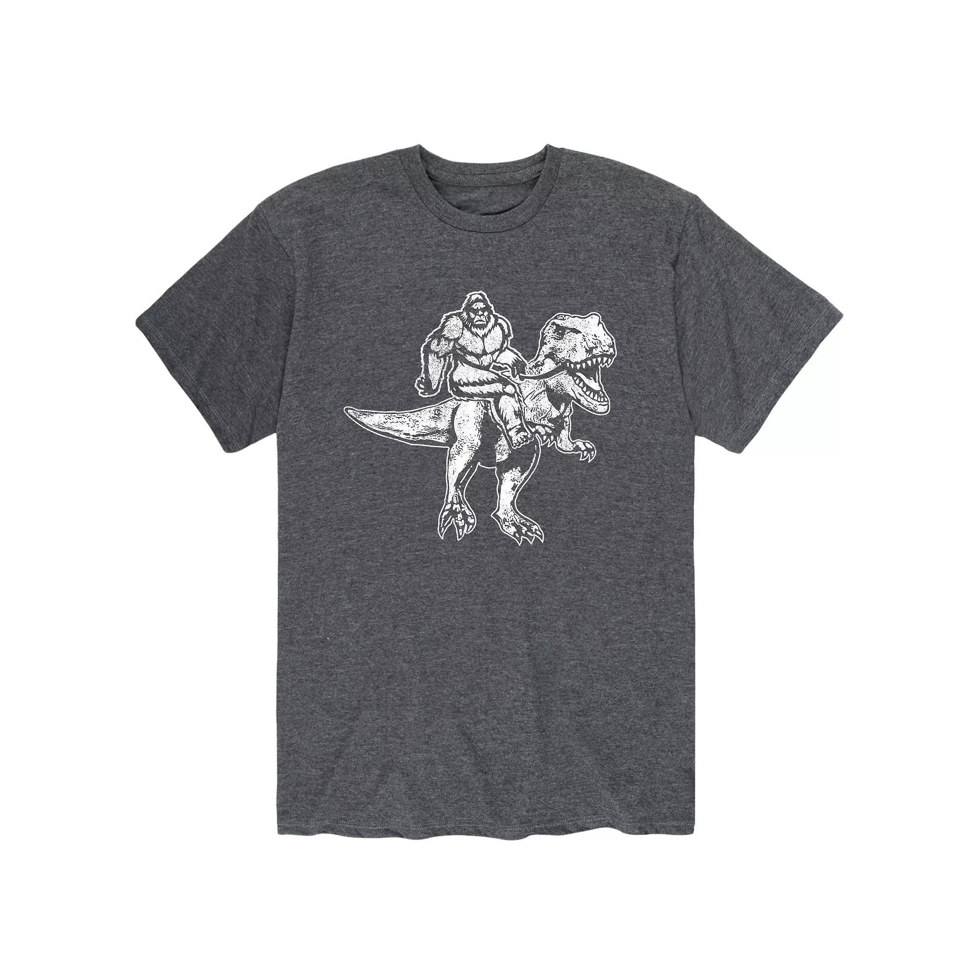 Men's Bigfoot Riding T-Rex Tee,  Product Image