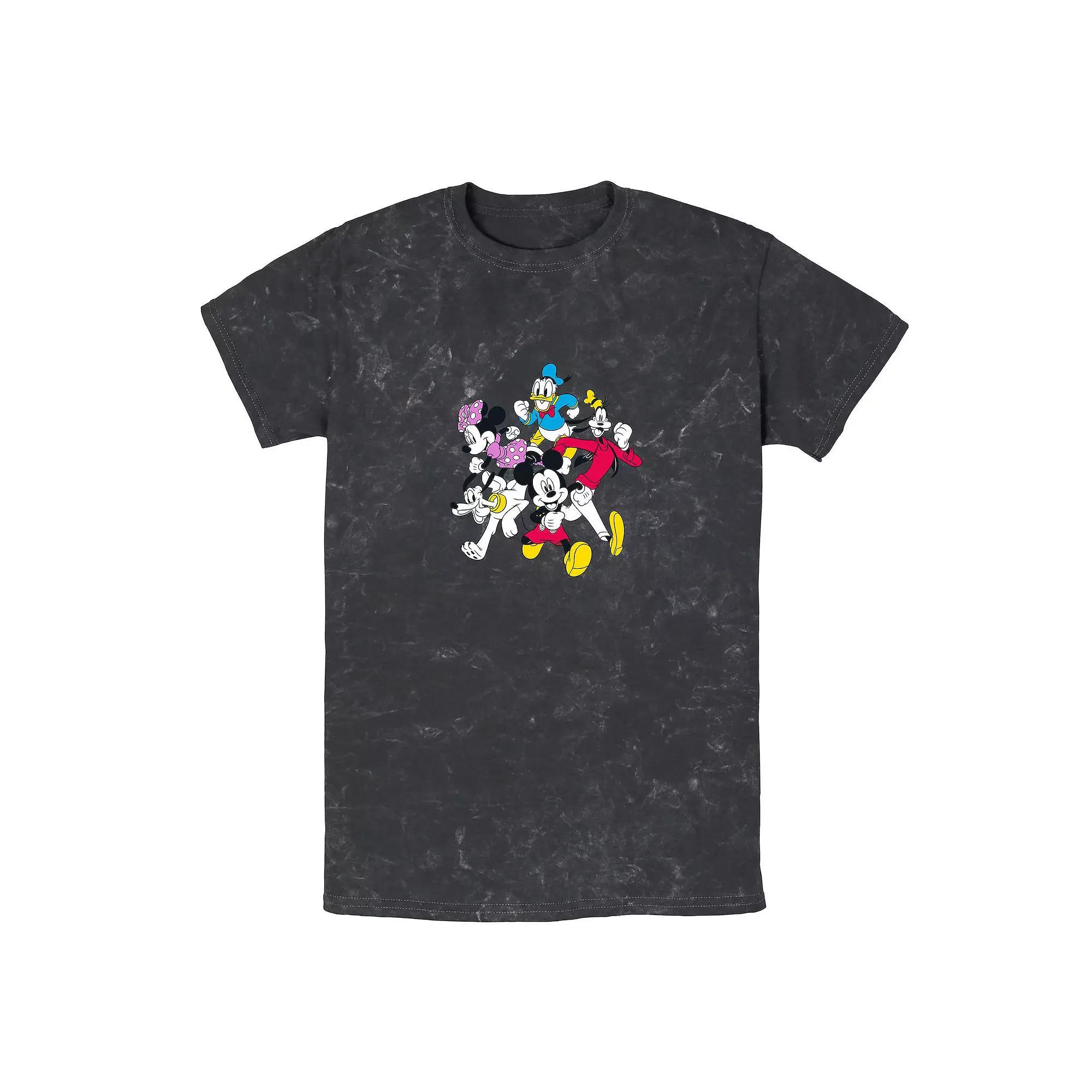 Men's Disney Mickey & Friends Group Shot Simple Bomabrd Wash Tee,  Product Image