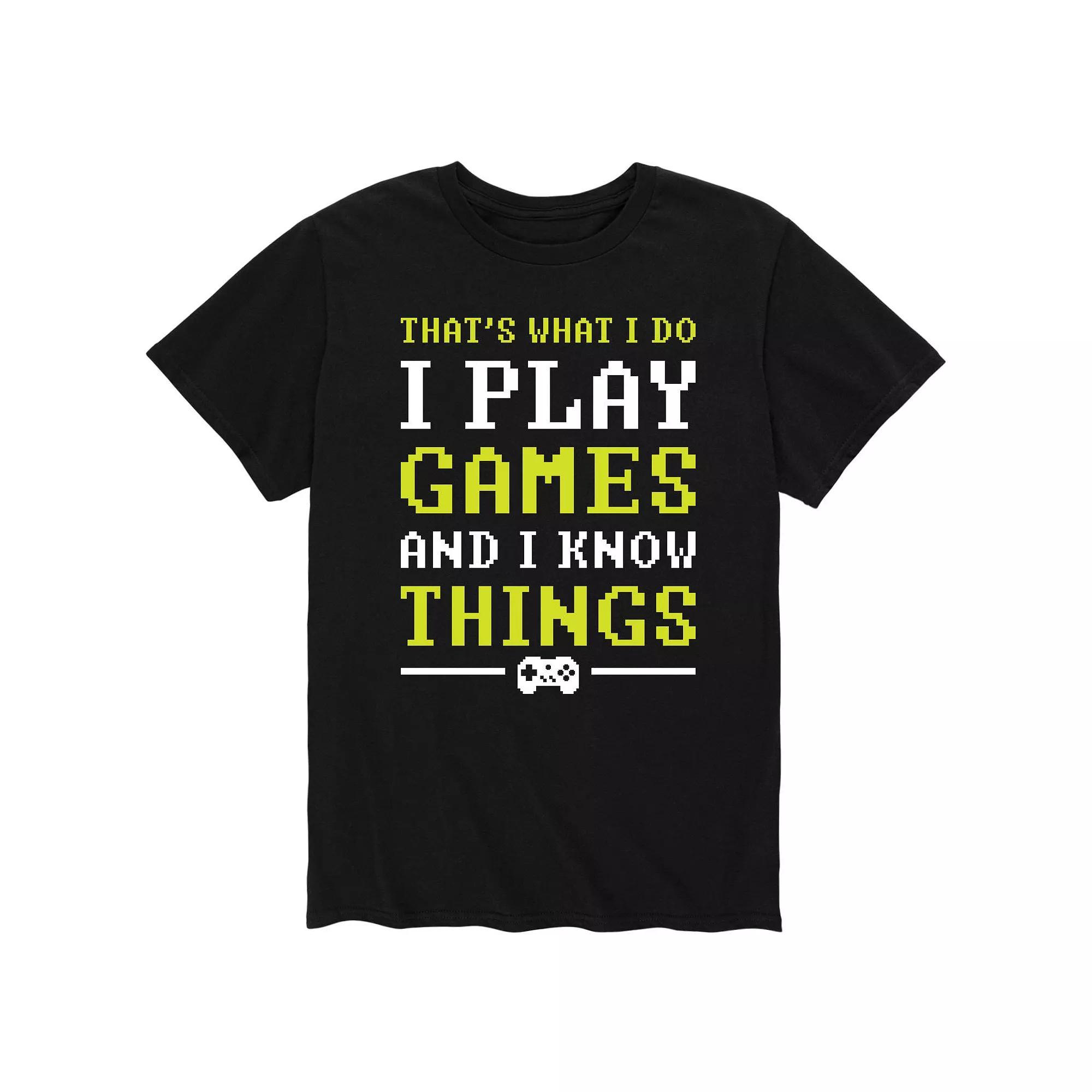 Big & Tall I Know Things Tee, Men's,  Product Image