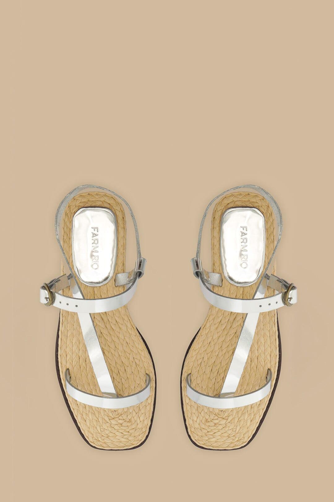 Silver Cross Strap Sandal Product Image