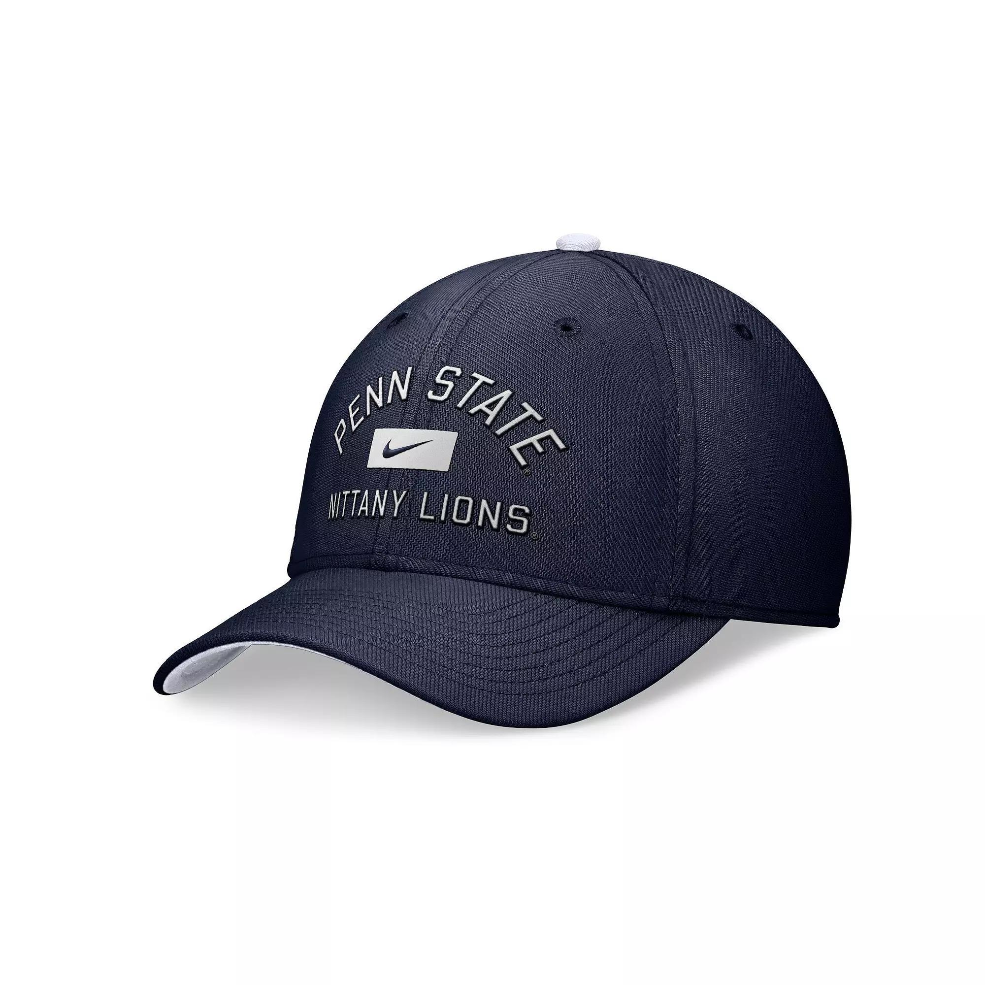 Men's Nike Navy Penn State Nittany Lions Primetime Rise Swoosh Flex Hat,  Product Image