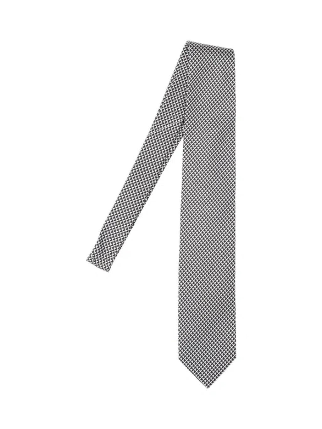 TOM FORD Jacquard Tie In Black   Product Image