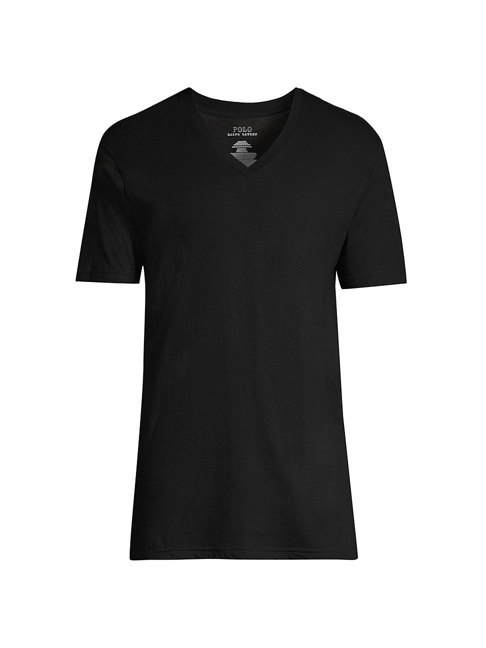 Classic Fit Cotton Wicking V-Neck T-Shirt 3-Pack Product Image