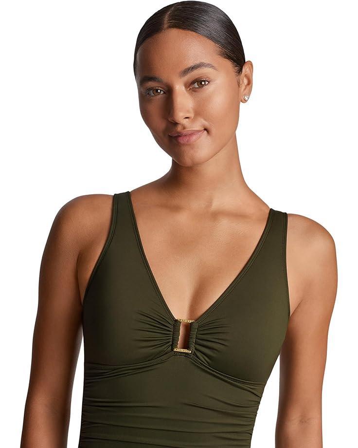 Pearl Over the Shoulder Cross Front One-Piece Product Image