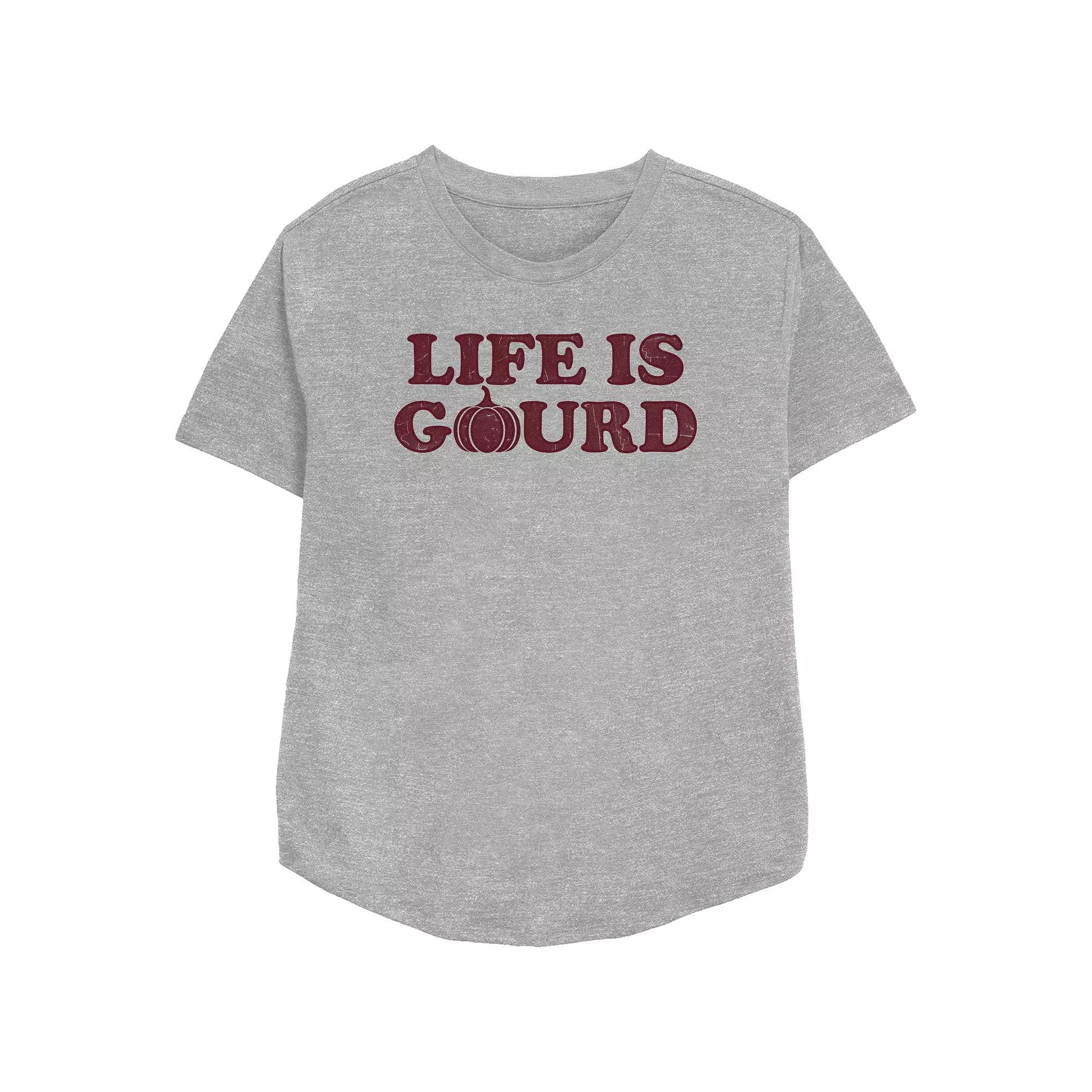 Women's Life Is Gourd Relaxed Fit Graphic Tee,  Product Image