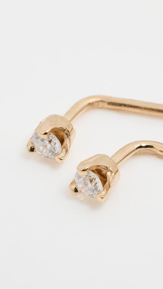 Zoe Chicco 14k Prong Diamonds Threader Earrings | Shopbop Product Image