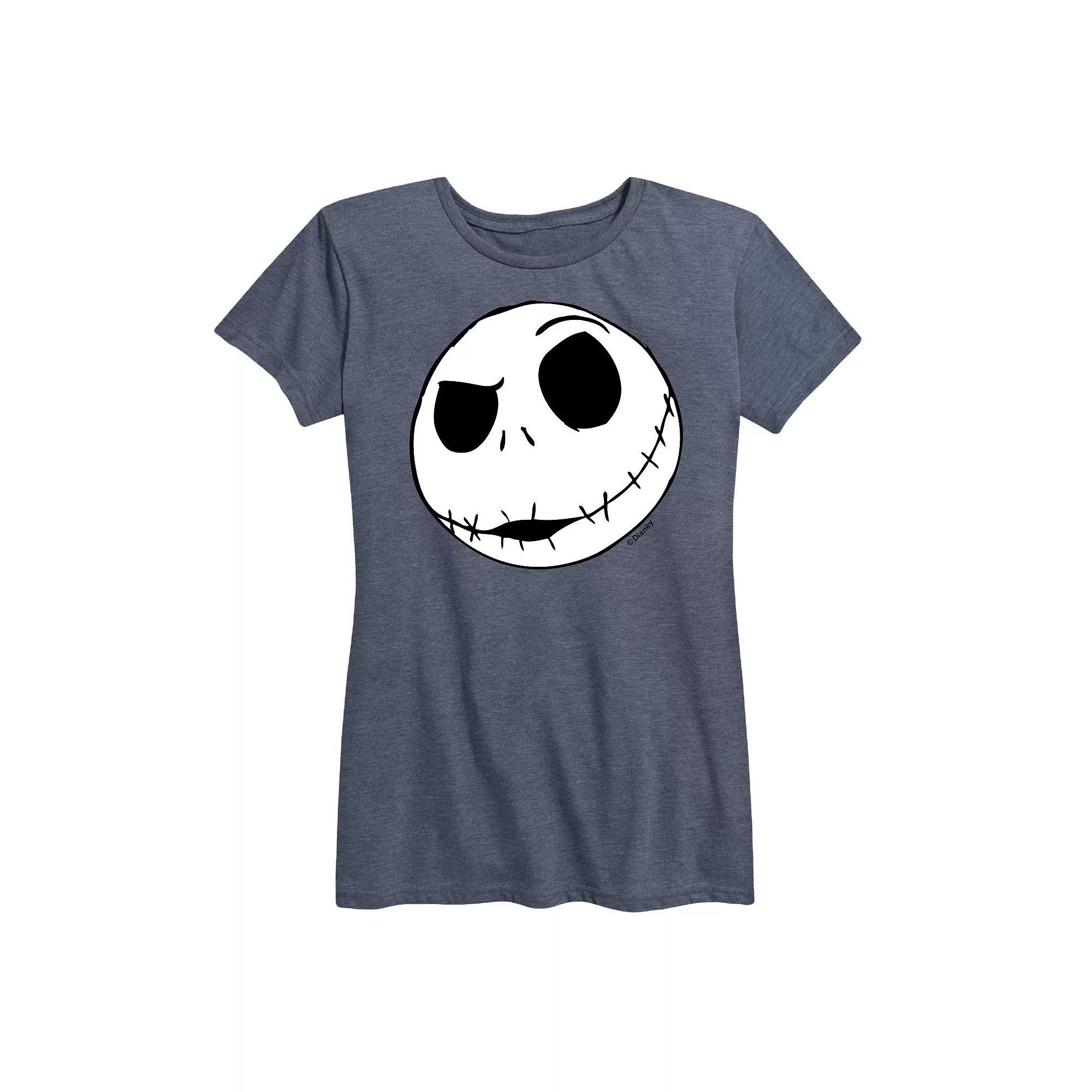 Disney's Nightmare Before Christmas Women's Jack Face Graphic Tee, Girl's,  Product Image