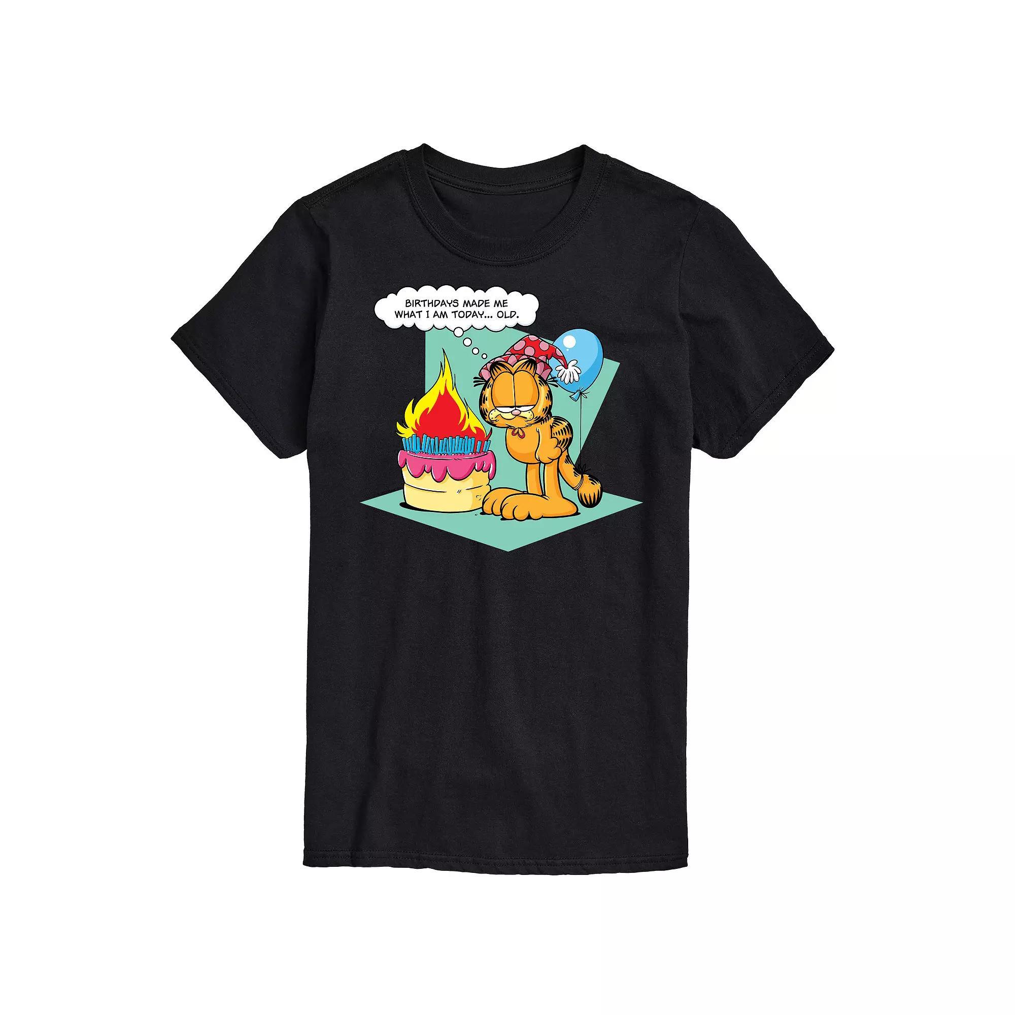 Big & Tall Garfield Birthdays Graphic Tee, Men's, Size: 5XB, Black Product Image