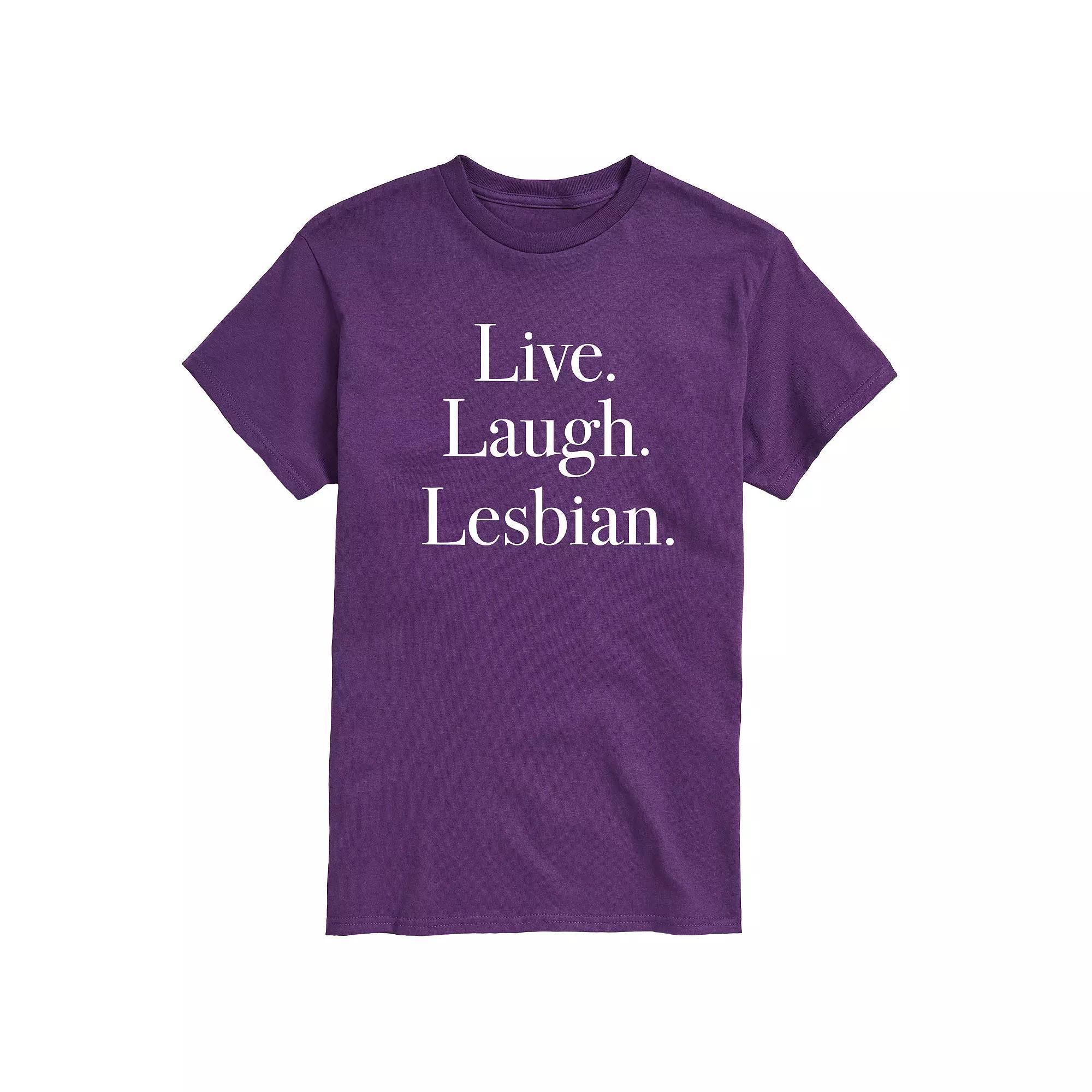 Men's Live Laugh Lesbian Graphic Tee,  Product Image