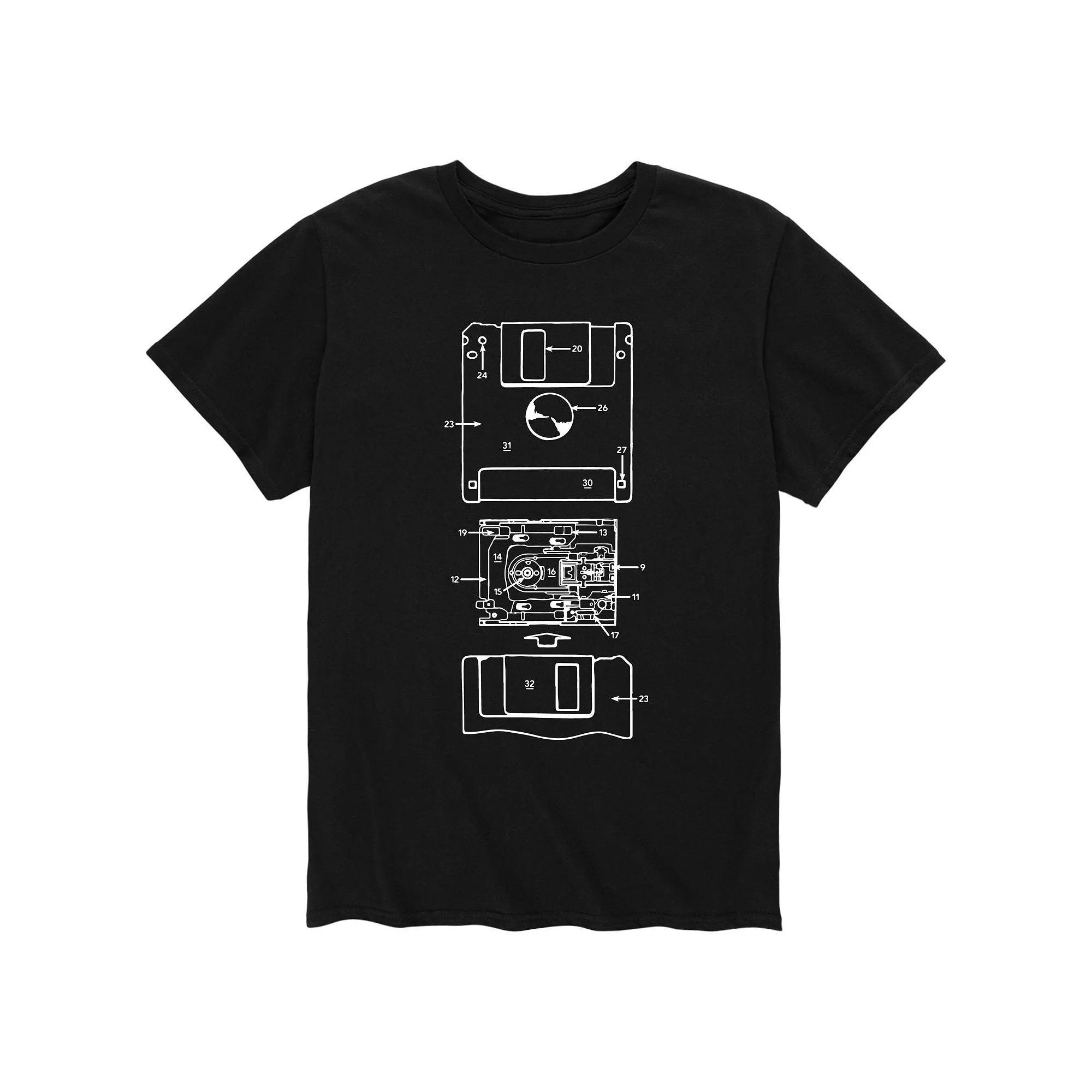 Men's Floppy Disk Rendering Tee,  Product Image