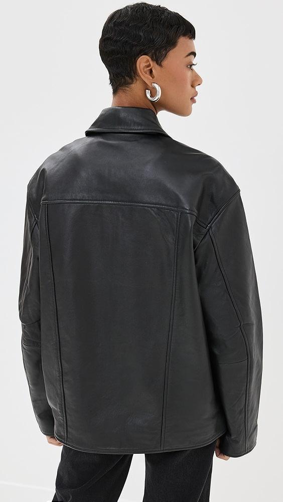 Reformation Veda Bennett Oversized Leather Bomber | Shopbop Product Image