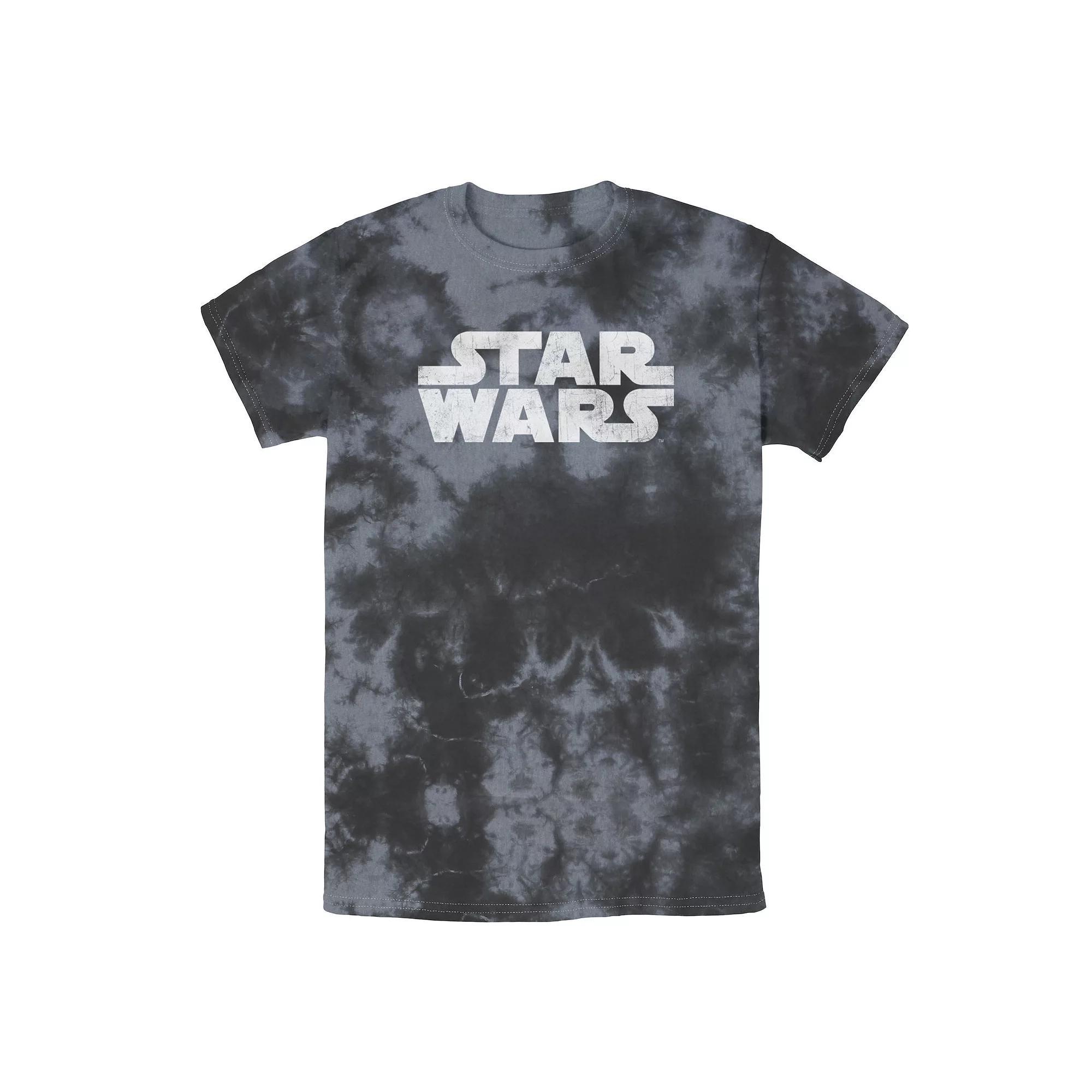 Men's Star Wars Simple Vintage Logo Tee, Boy's, Size: Small, Black Grey Product Image