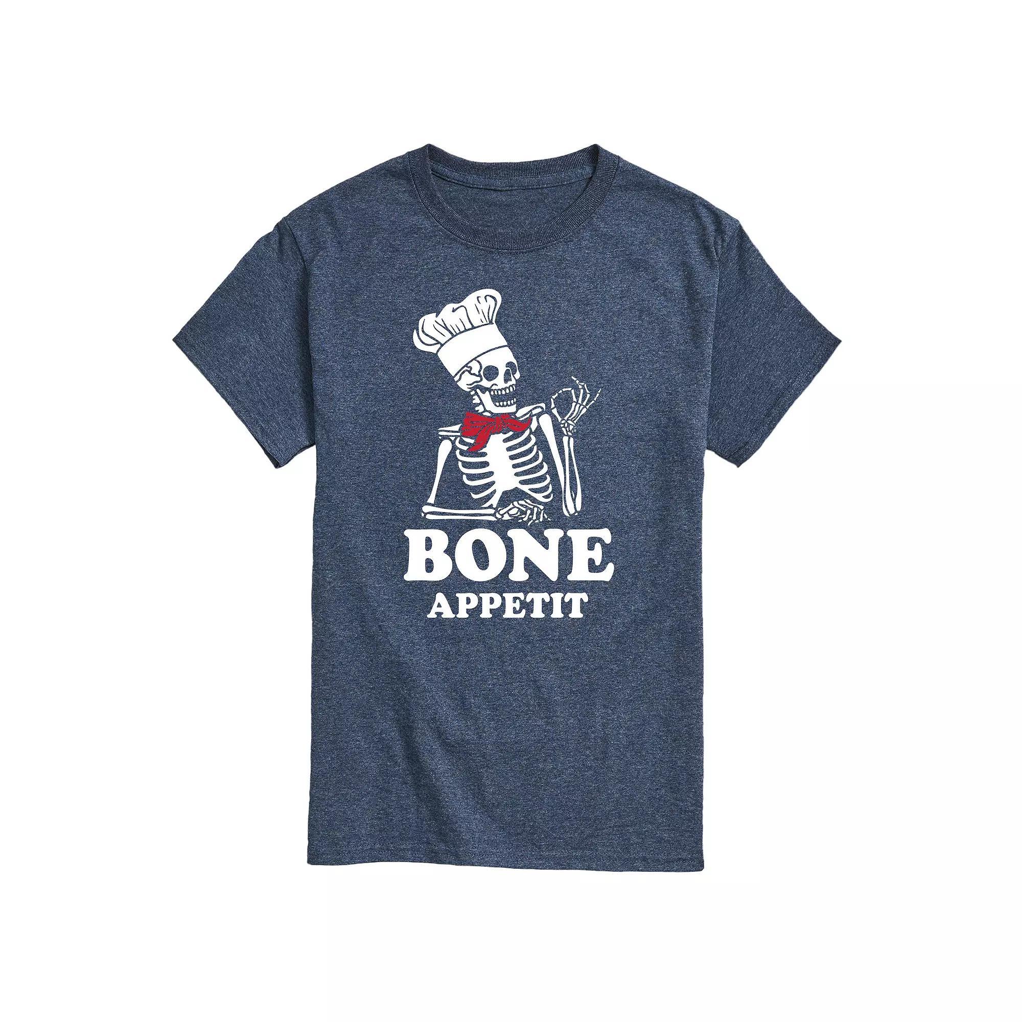 Men's Bone Appetit Skeleton Tee, Size: XXL, Blue Product Image